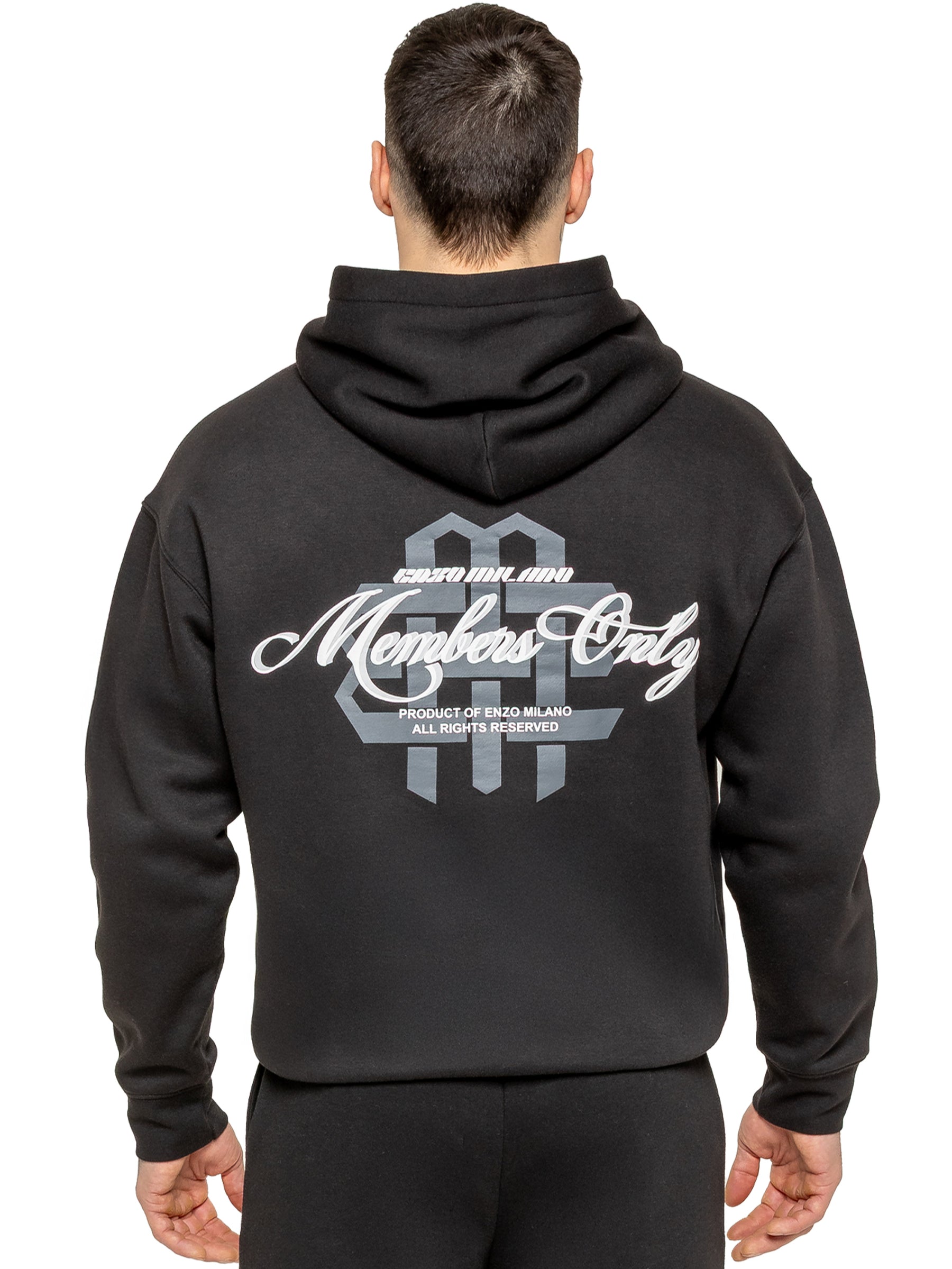 Enzo Milano | Mens Oversized Printed Hoodie