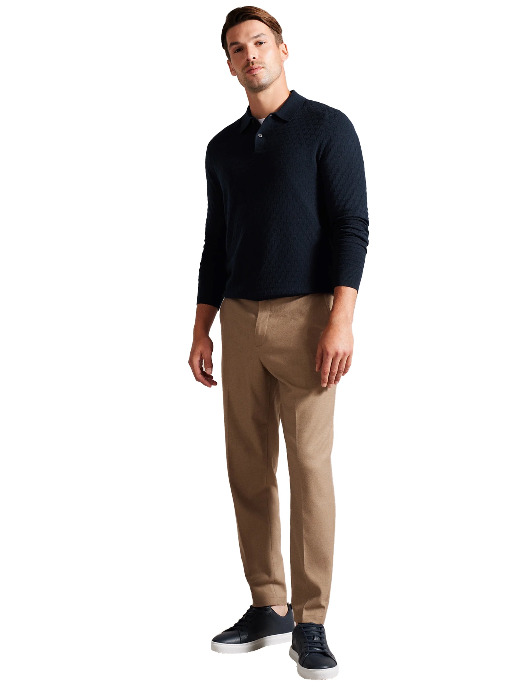 TB_POLO_MORAR Ted Baker | Mens Knitted Polo Shirt - Morar TED BAKER RAWDENIM