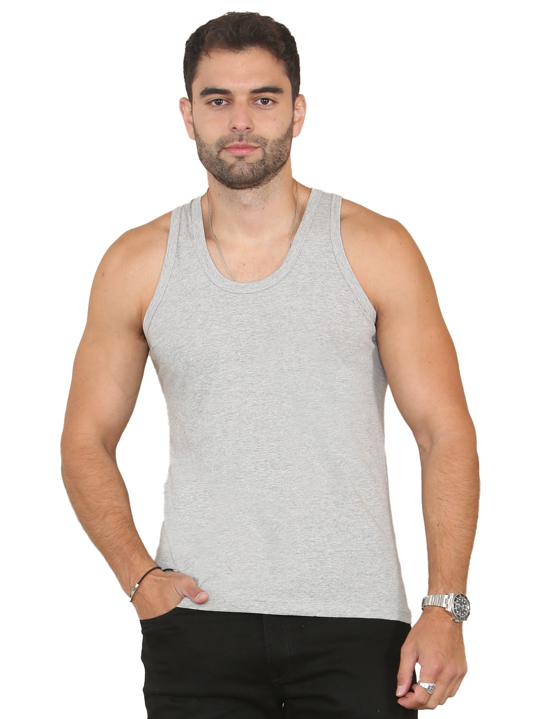 EZV604 Enzo | Mens 3 Pack Vests ENZO RAWDENIM