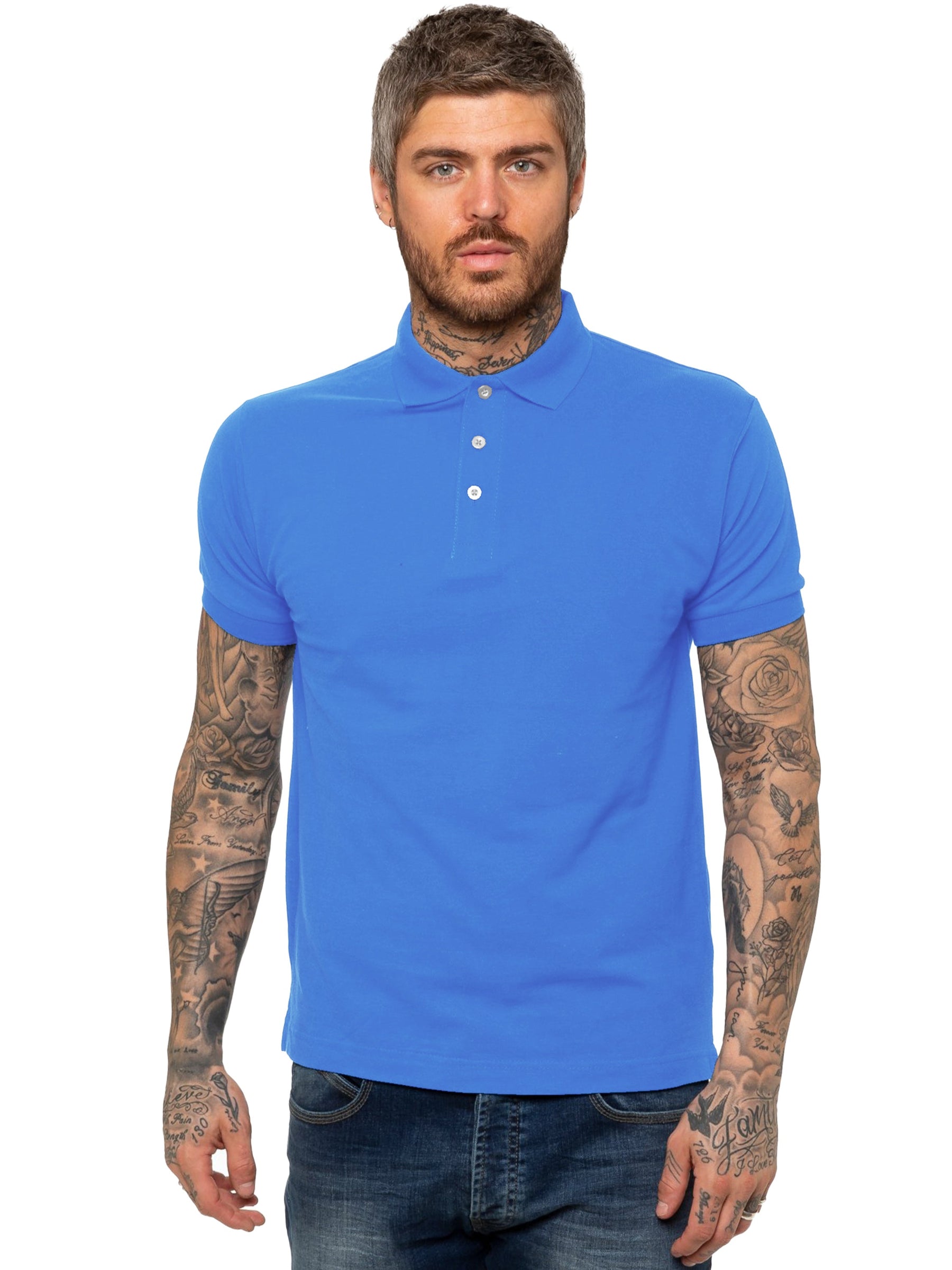 KZPL105 POLO SKYBLU Mens Polo T-Shirt KRUZE RAWDENIM