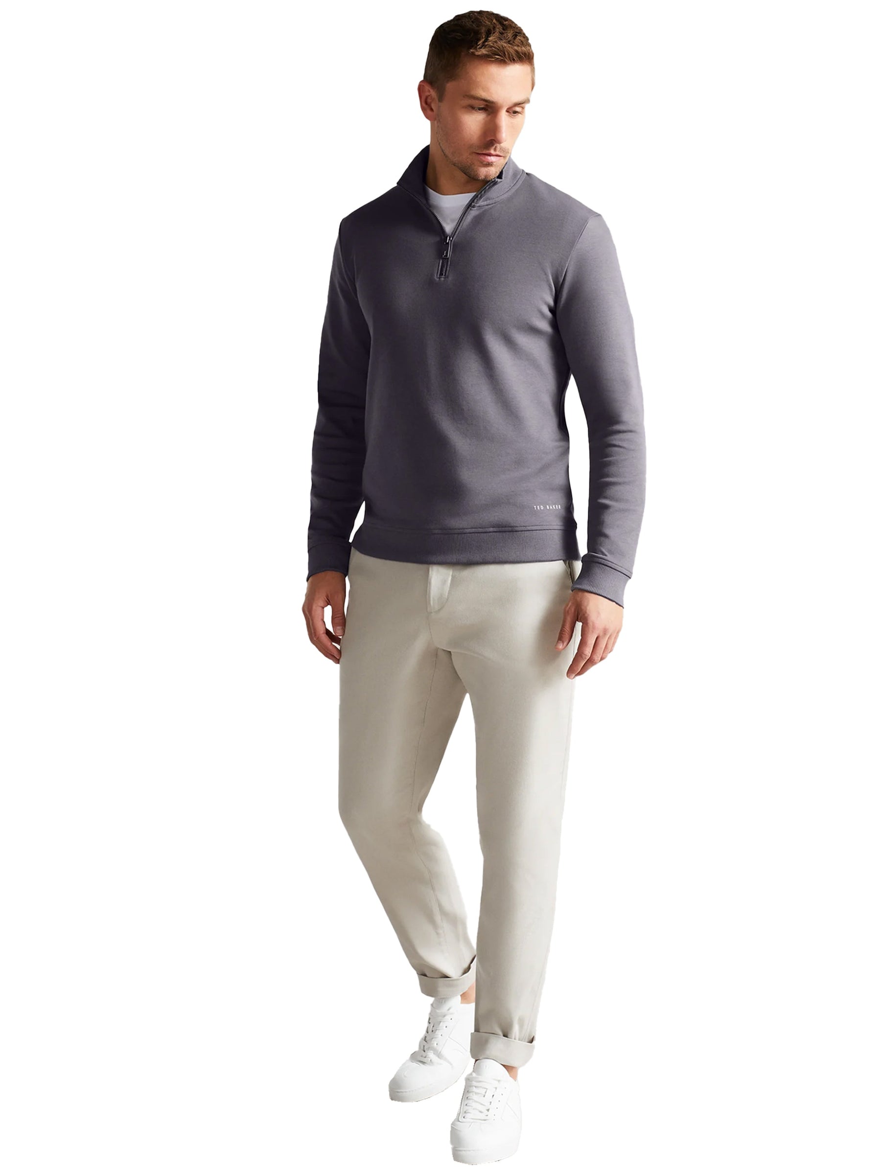 TB_SWEAT_ANTRAM Copy of Ted Baker | Mens Half Zip Funnel Neck Sweat - Antram TED BAKER RAWDENIM
