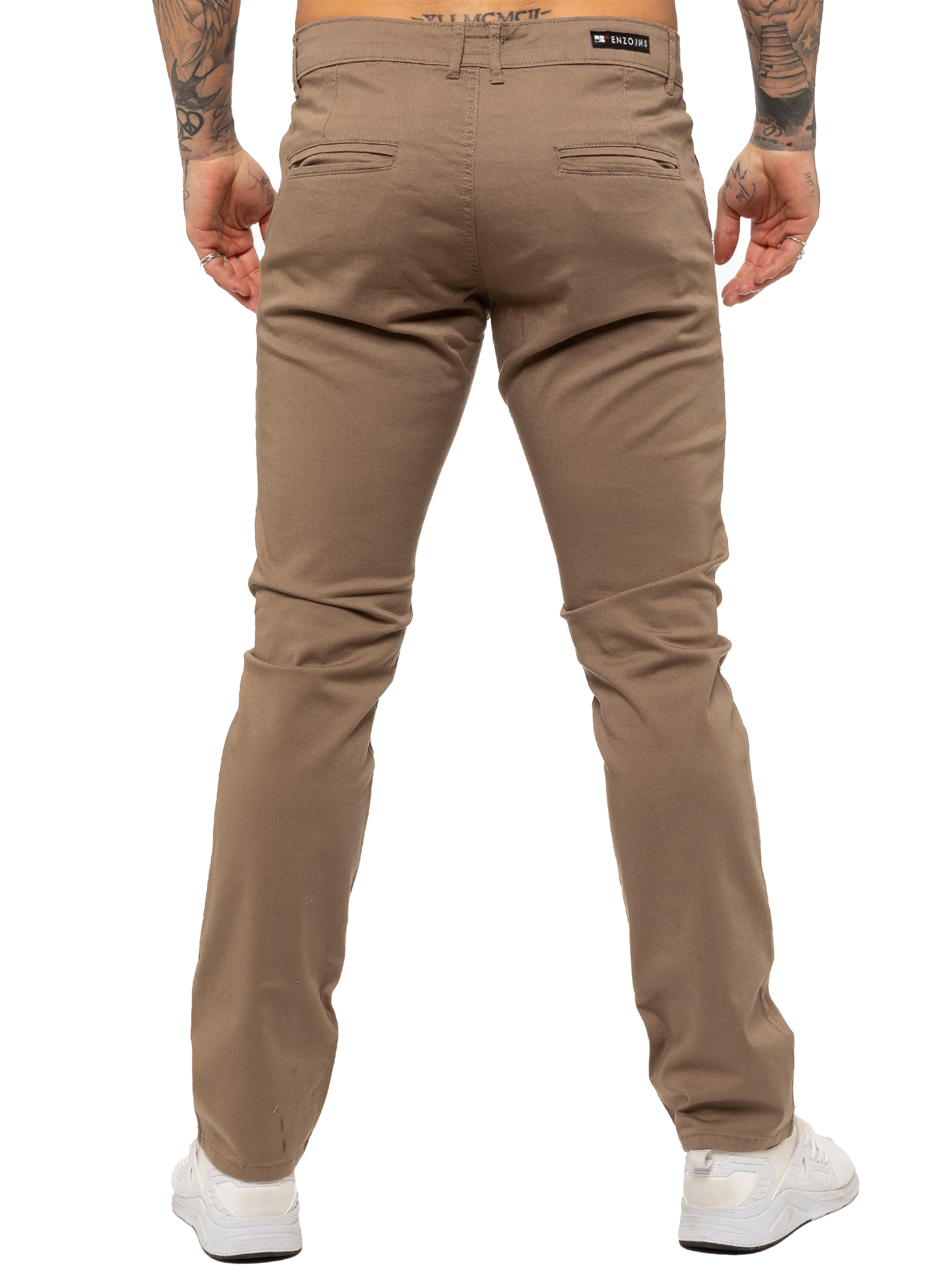 EZ348 Mens Chinos Slim Fit Stretch Jeans | Enzo Designer Menswear ENZO RAWDENIM
