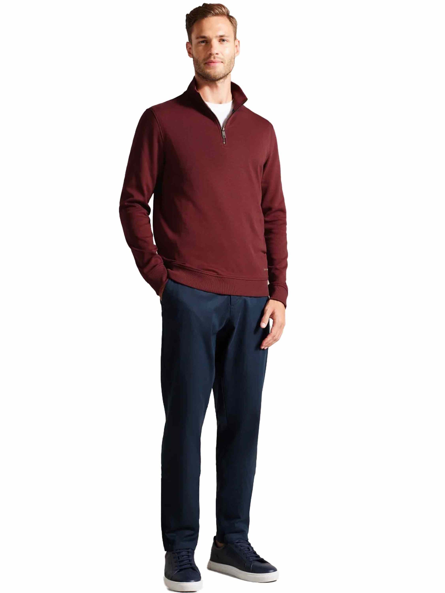 TB_SWEAT_ANTRAM Ted Baker | Mens Half Zip Funnel Neck Sweat - Antram TED BAKER RAWDENIM
