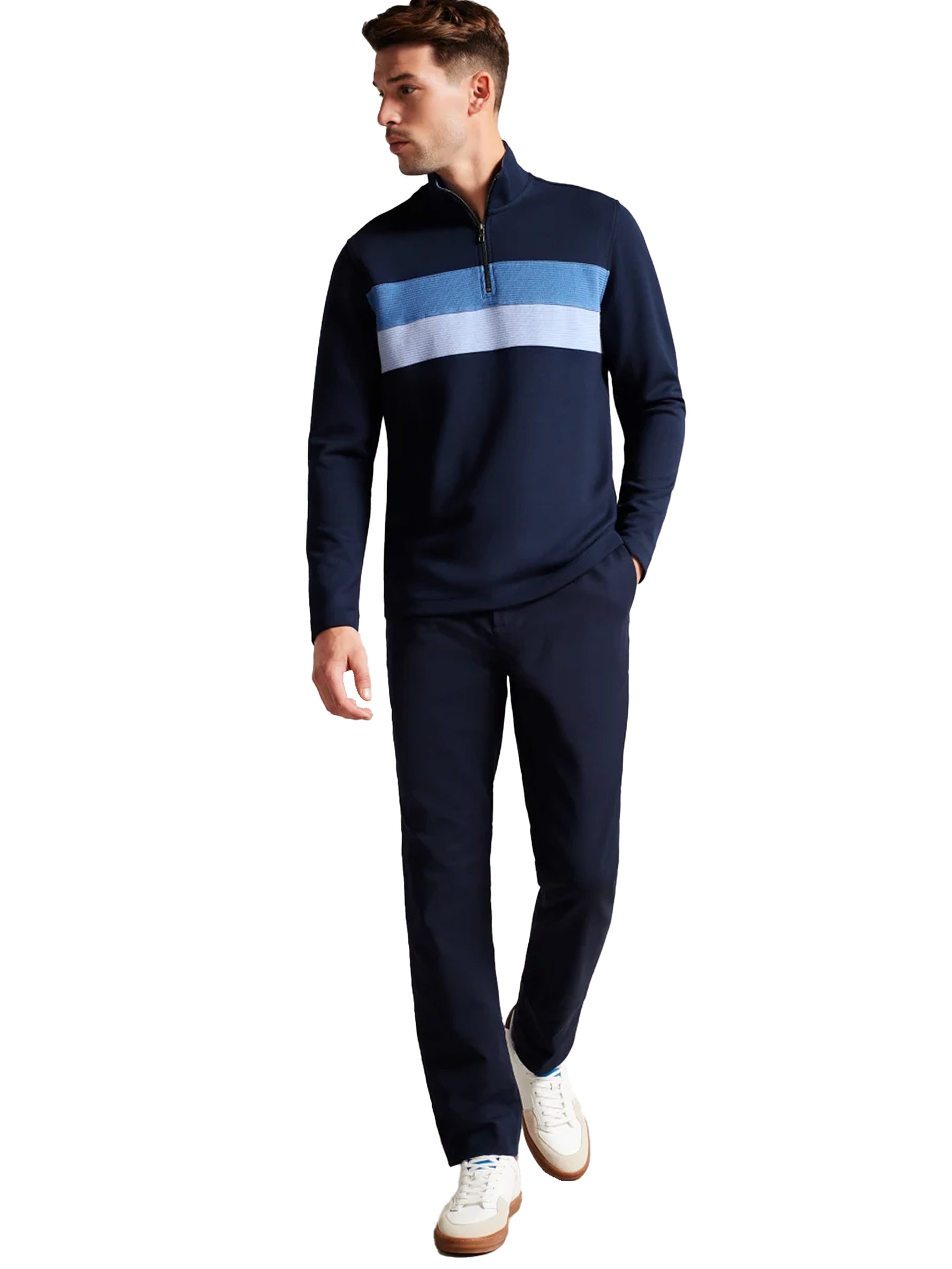 TB_SWEAT_VELLER Ted Baker | Mens Half Zip Jumper - Veller TED BAKER RAWDENIM