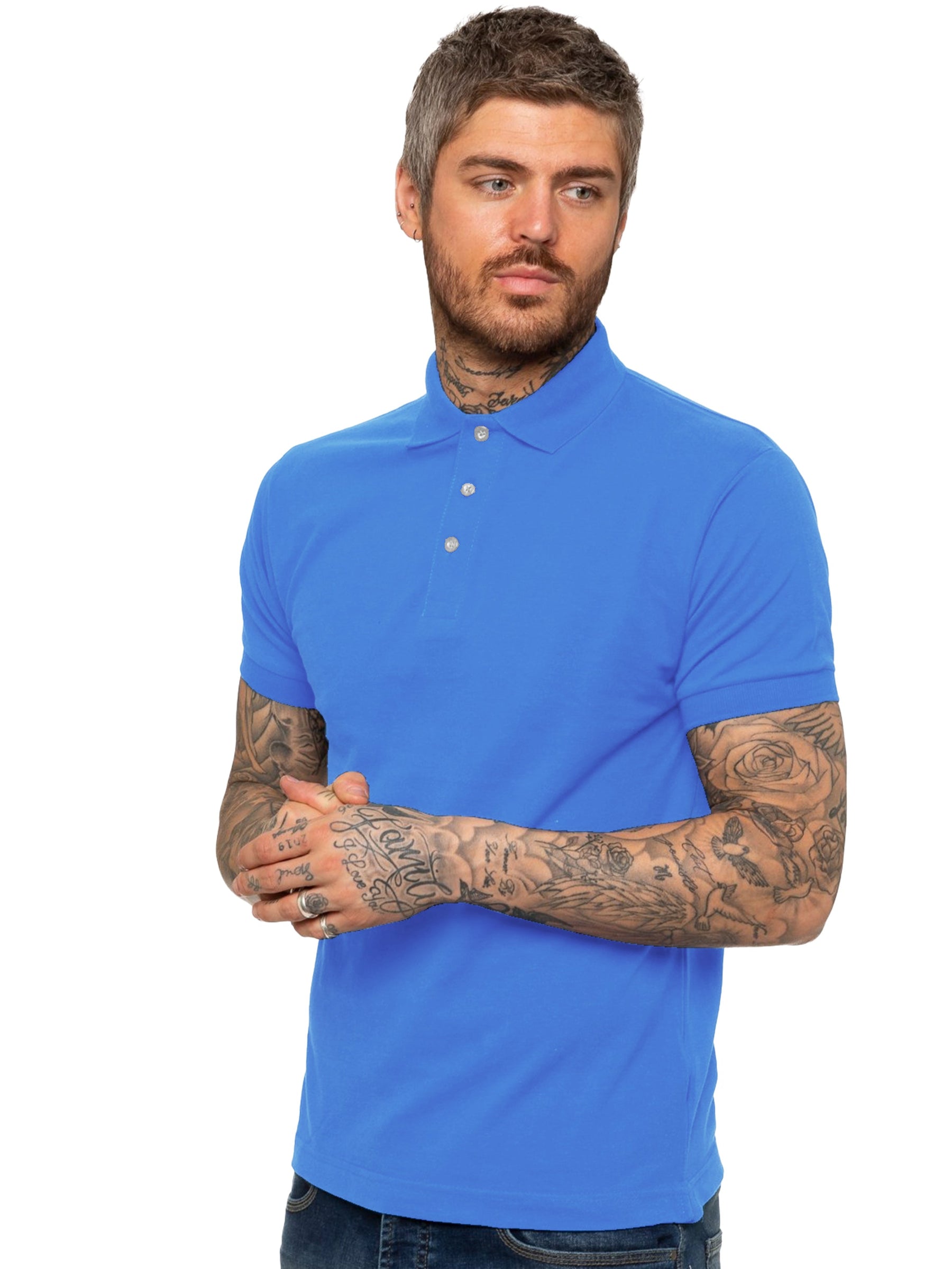 KZPL105 POLO SKYBLU Mens Polo T-Shirt KRUZE RAWDENIM