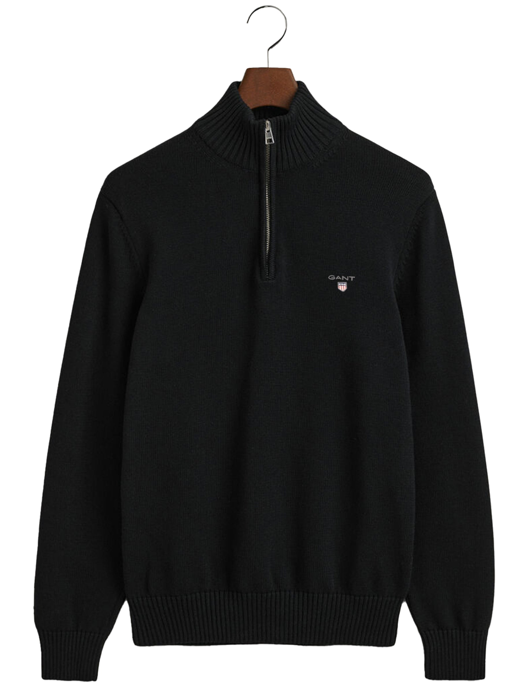 GANT_SWT_HALF_ZIP BLK RAWDENIM RAWDENIM