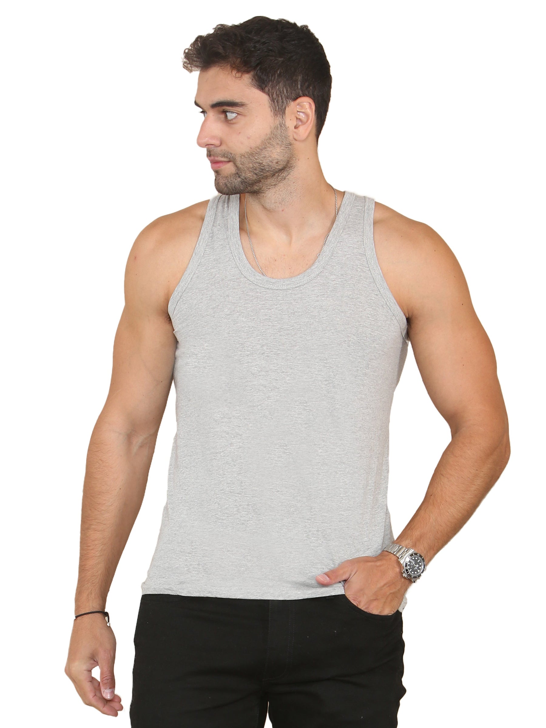 EZV604 Enzo | Mens 3 Pack Vests ENZO RAWDENIM
