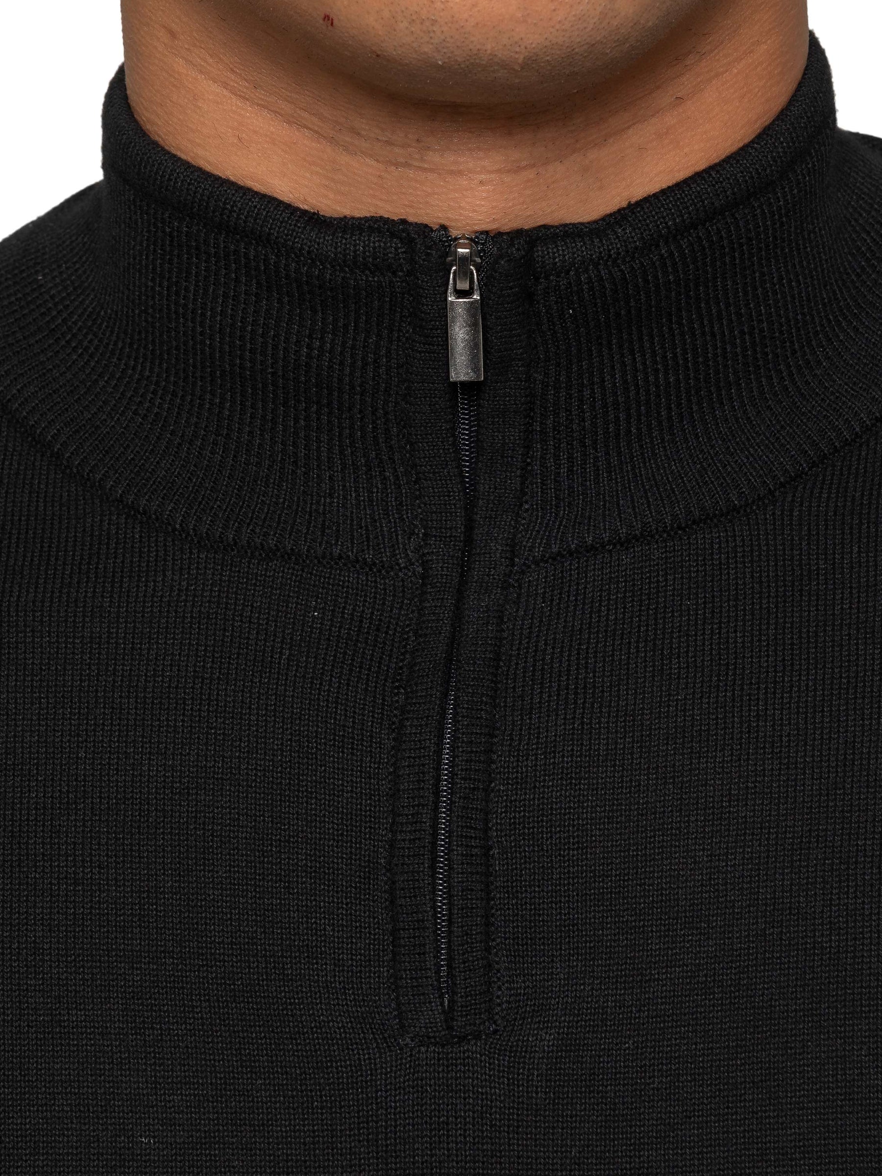 MKS18_KNIT Mens Funnel Neck Knit Jumper - Clearance ENZO RAWDENIM