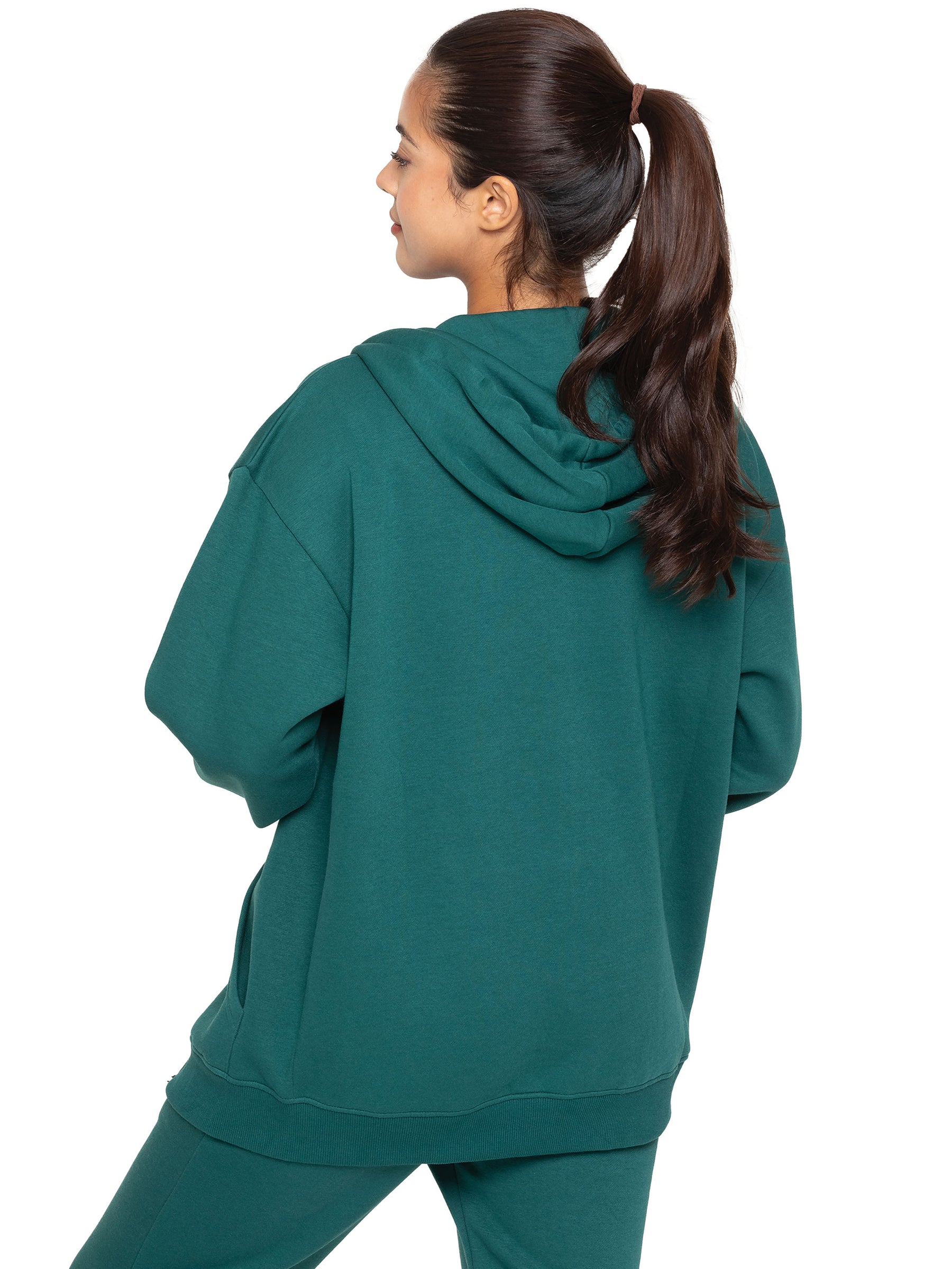 EZLHDZ596 Enzo | Womens Oversized Zipped Hoodie ENZO RAWDENIM