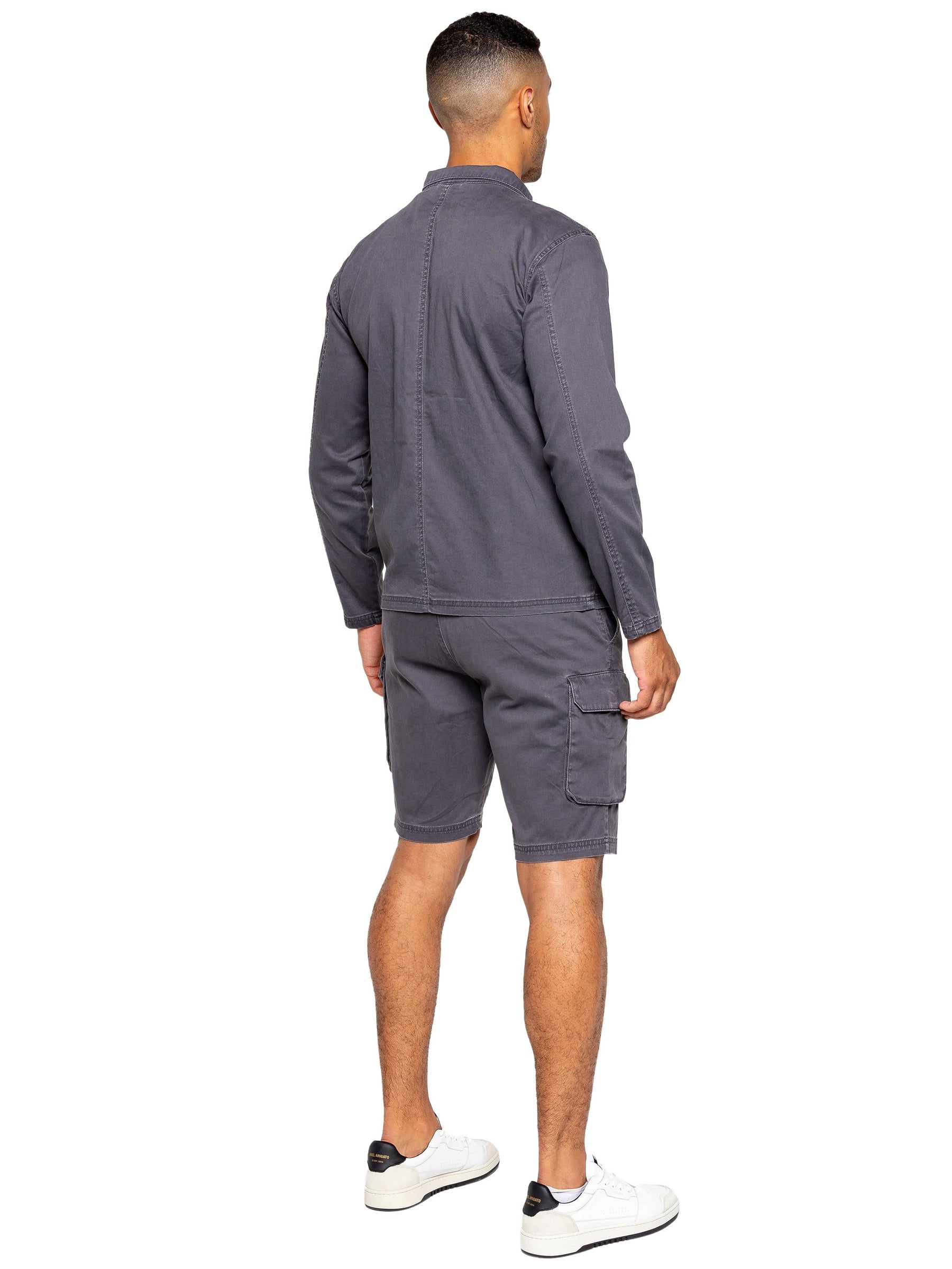 EZOS611 & EZS613 Copy of Enzo | Mens Cargo Overshirt Tracksuit With Shorts Set ENZO RAWDENIM