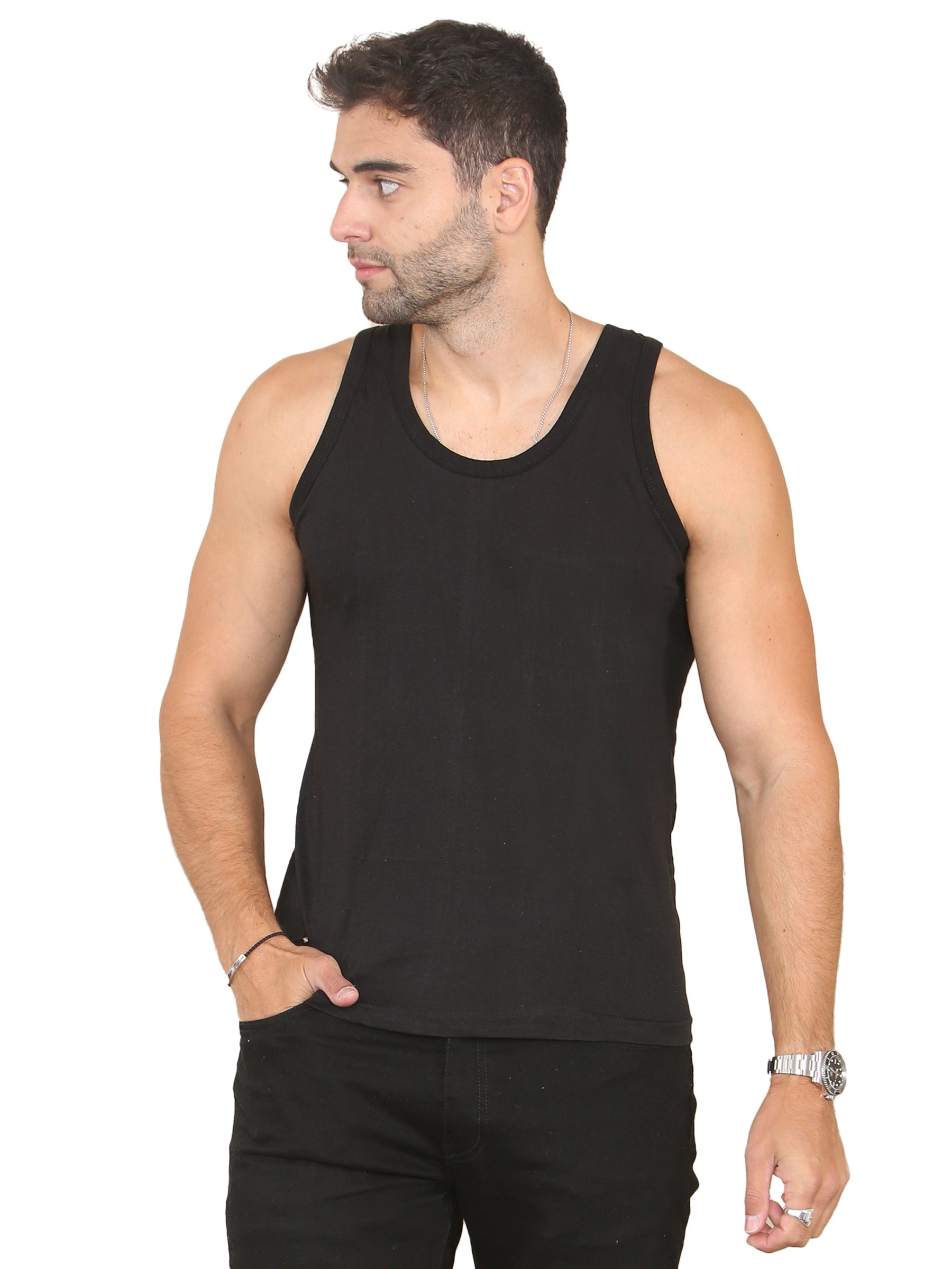 EZV604 Enzo | Mens 3 Pack Vests ENZO RAWDENIM