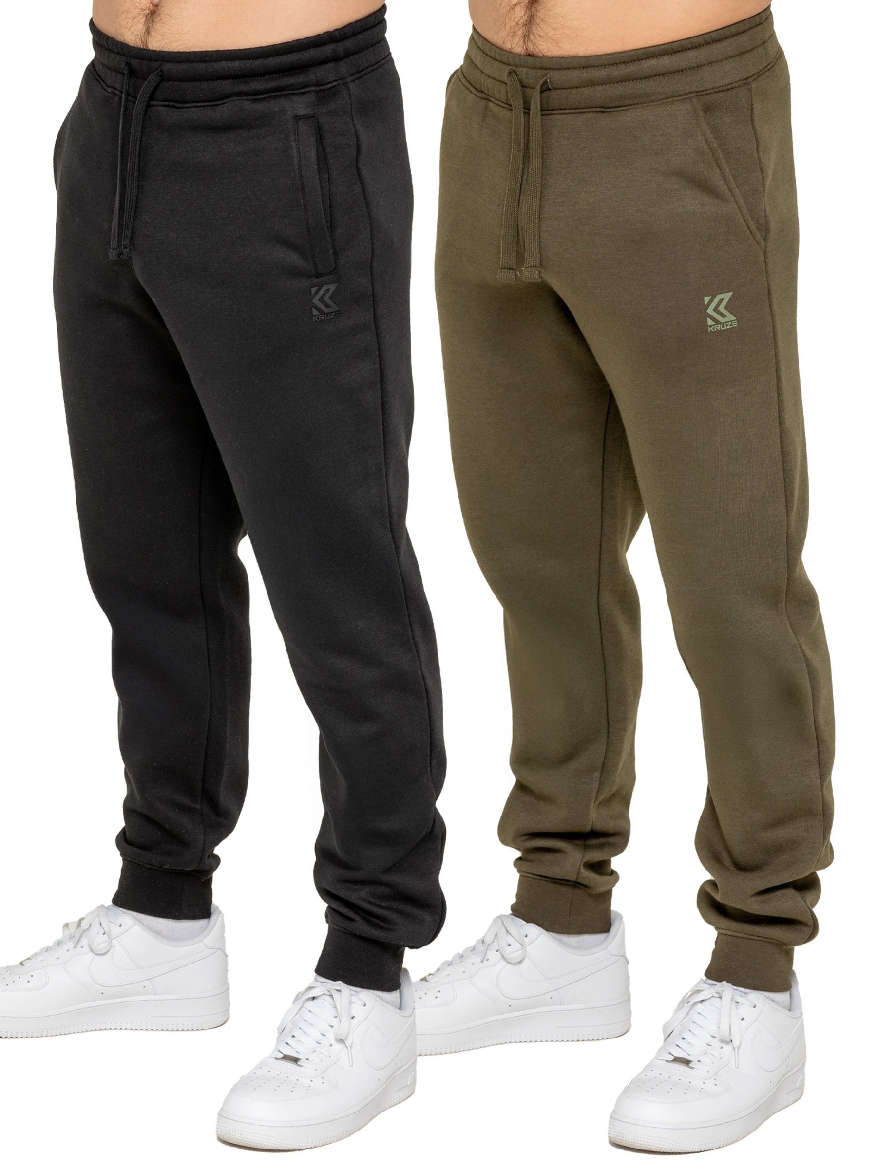 Kruze | Mens Fleece Joggers 2 Pack