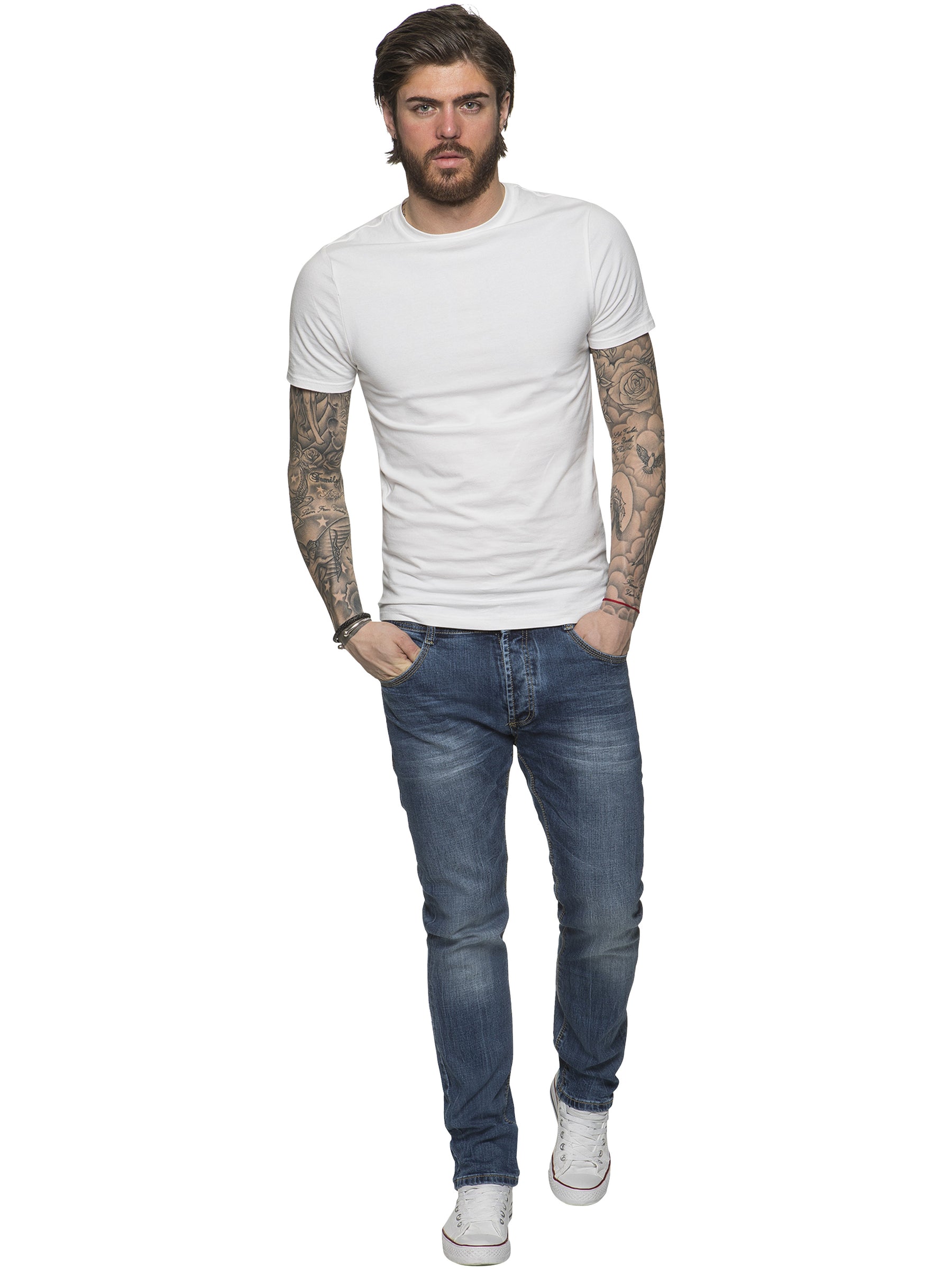 EM538 ETO | Mens Designer Tapered Fit Stretch Denim Jeans ETO RAWDENIM