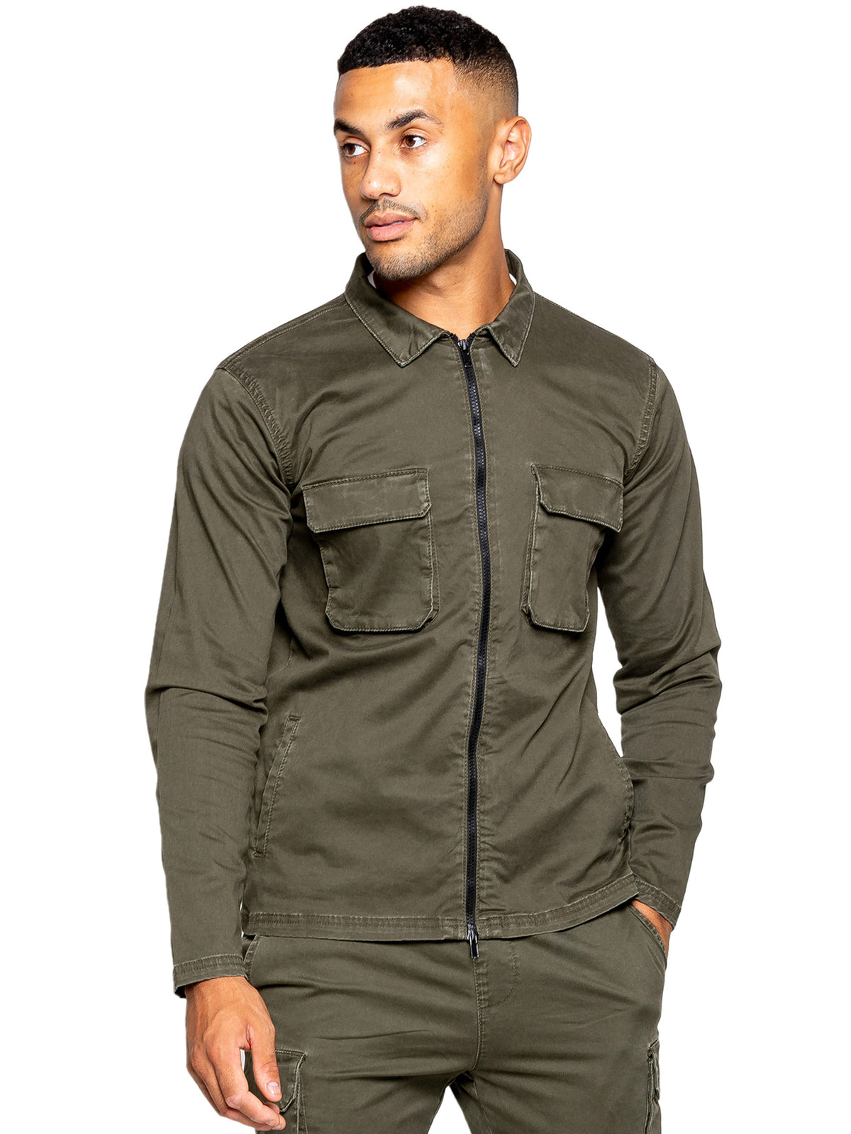 EZOS611 Copy of Enzo | Mens Cargo Overshirt Jacket ENZO RAWDENIM