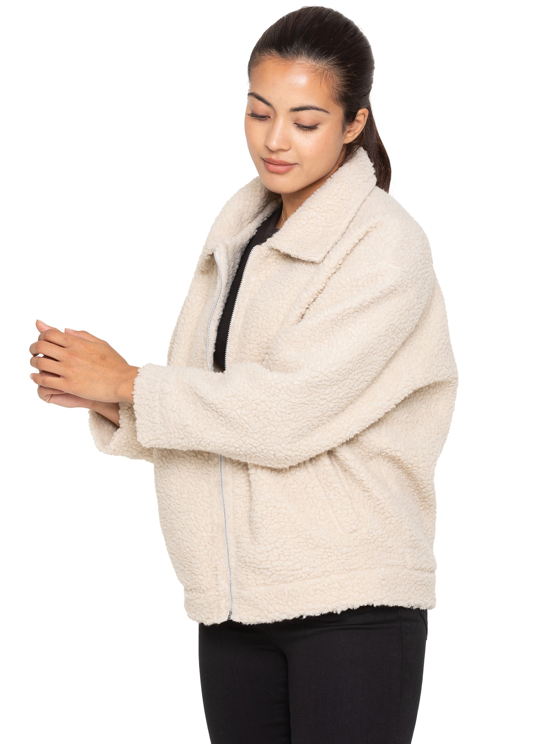 EZLJK625_JACKET Enzo | Womens Borg Jacket ENZO RAWDENIM