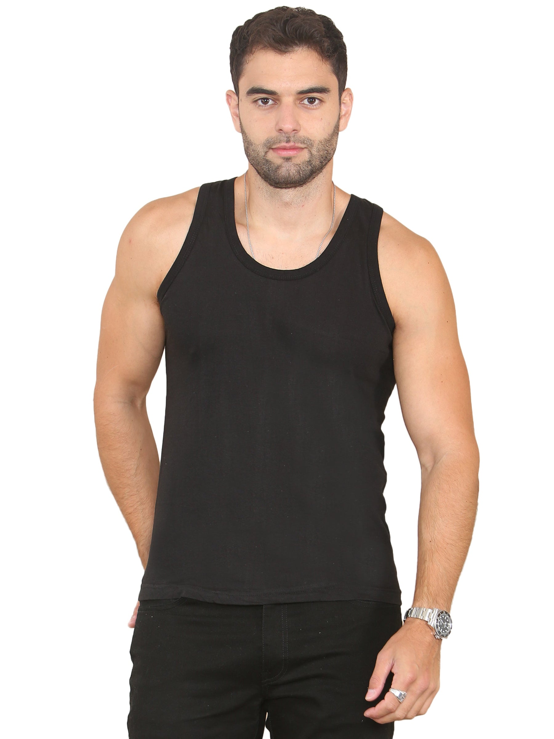 EZV604 Enzo | Mens 3 Pack Vests ENZO RAWDENIM