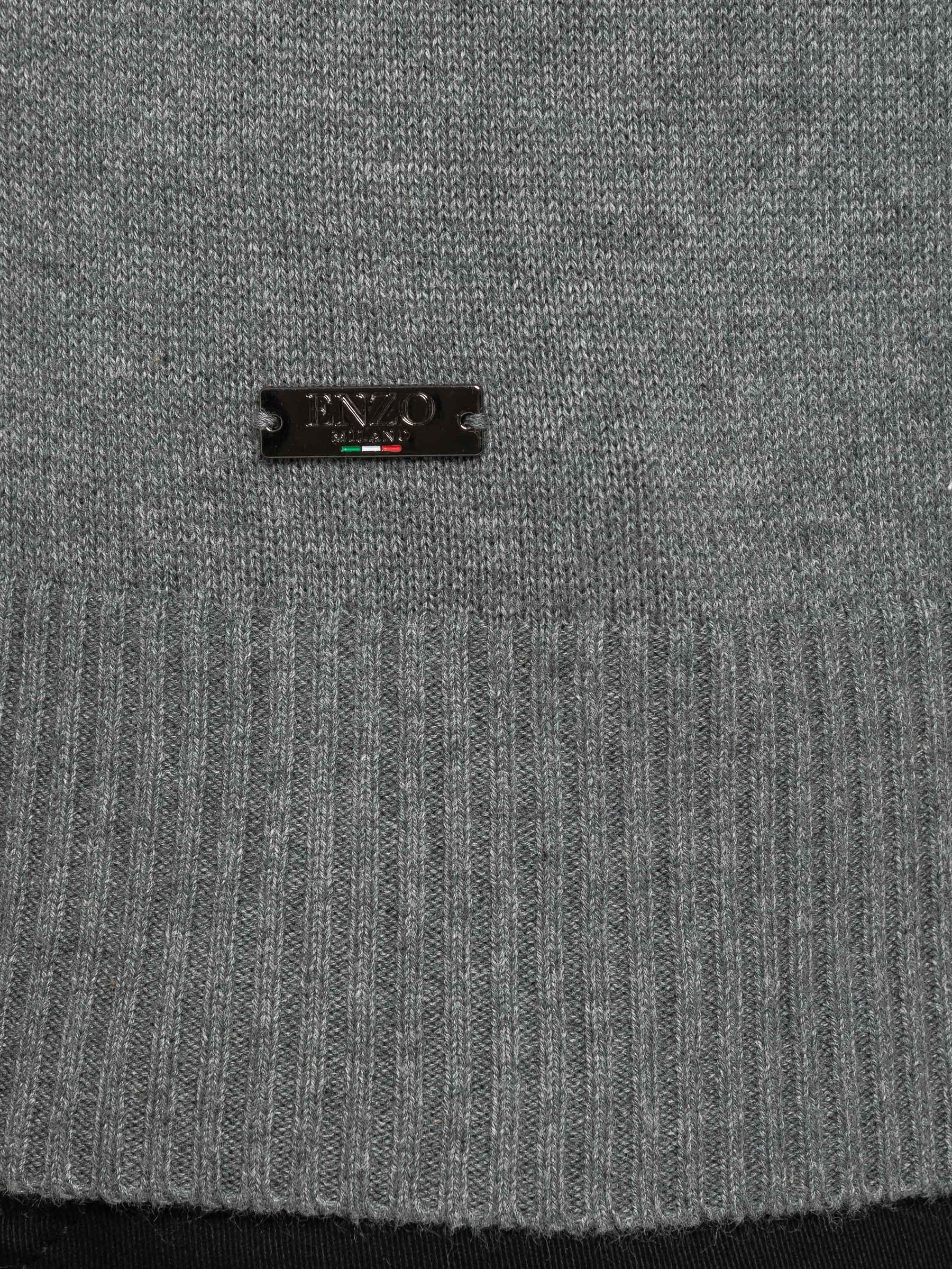 MKS18_KNIT Mens Funnel Neck Knit Jumper - Clearance ENZO RAWDENIM