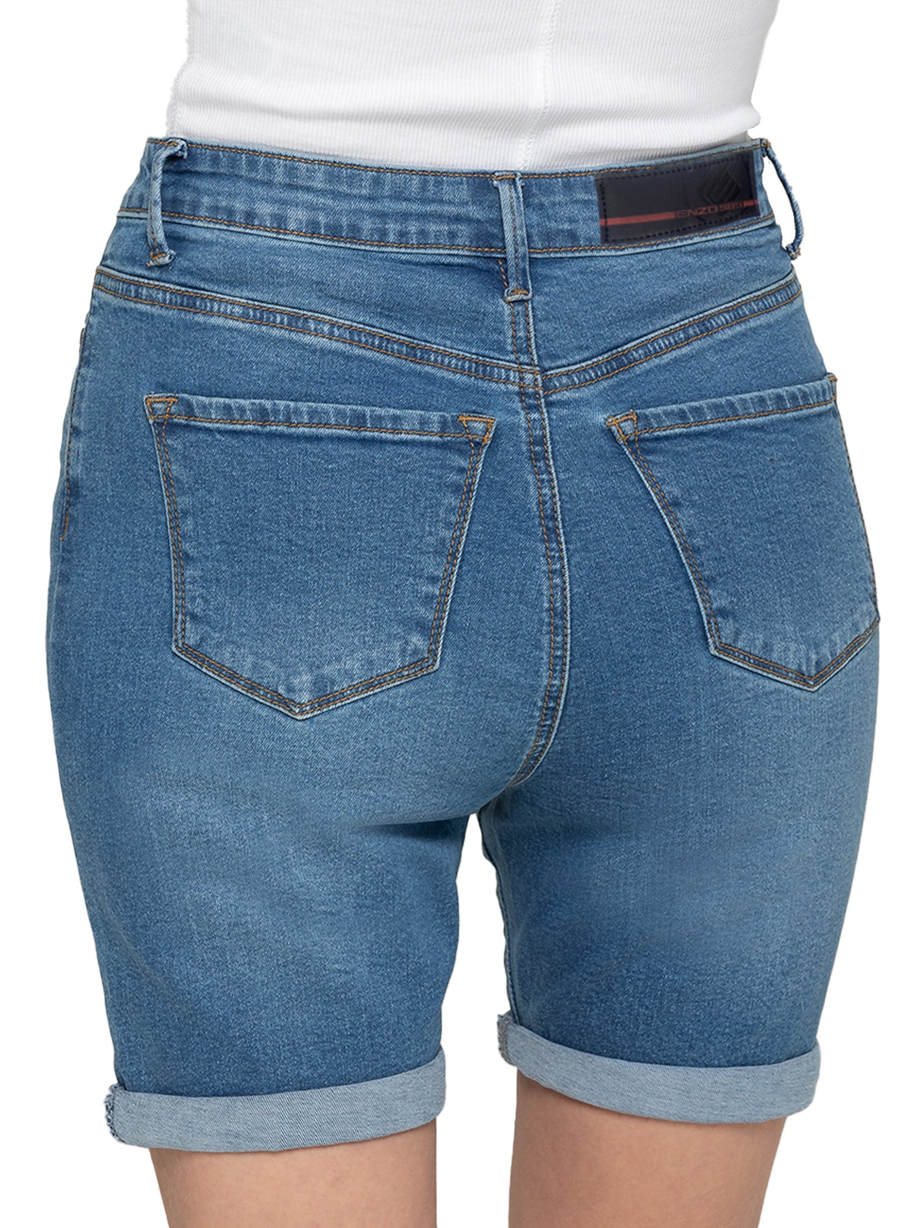 EZLS416 Copy of Enzo | Womens Denim Shorts RAWDENIM RAWDENIM
