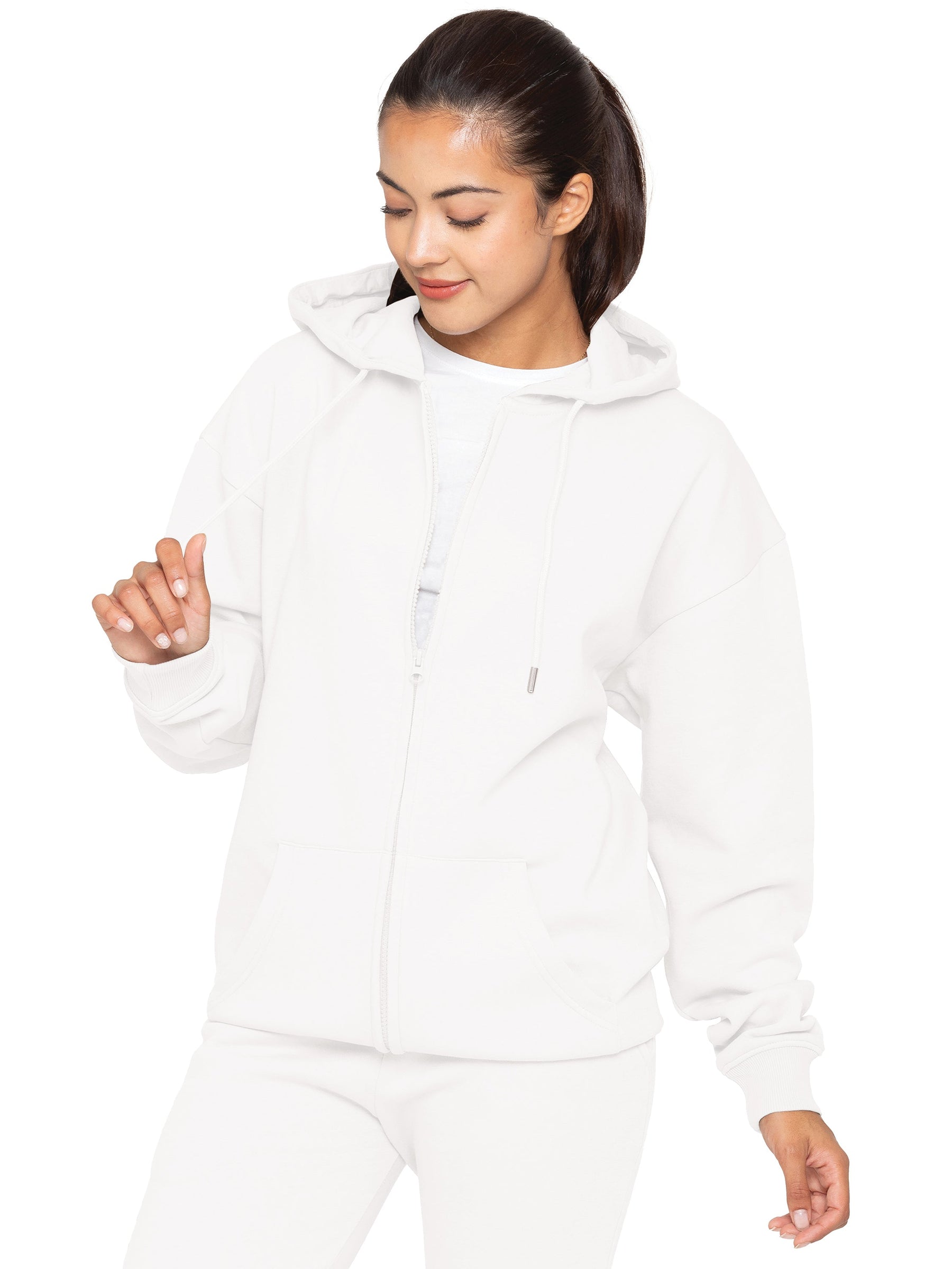 EZLHDZ596 Copy of Enzo | Womens Oversized Zipped Hoodie ENZO RAWDENIM