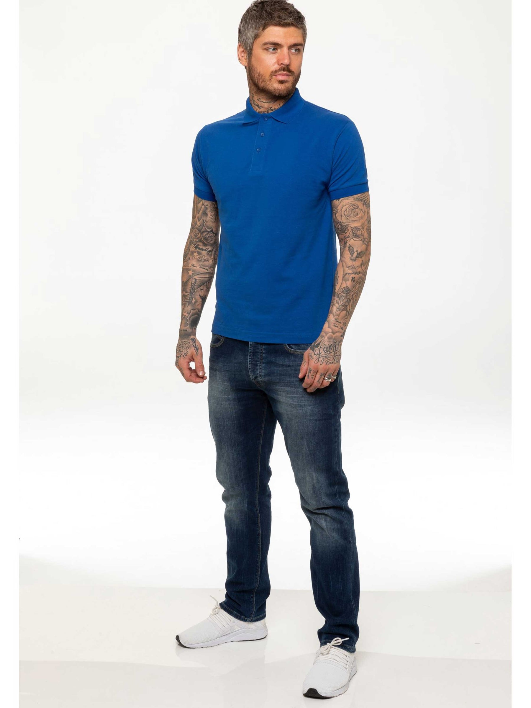 KZPL105 Copy of Mens Kruze Clothing | Mens Pique Polo T-Shirt KRUZE RAWDENIM