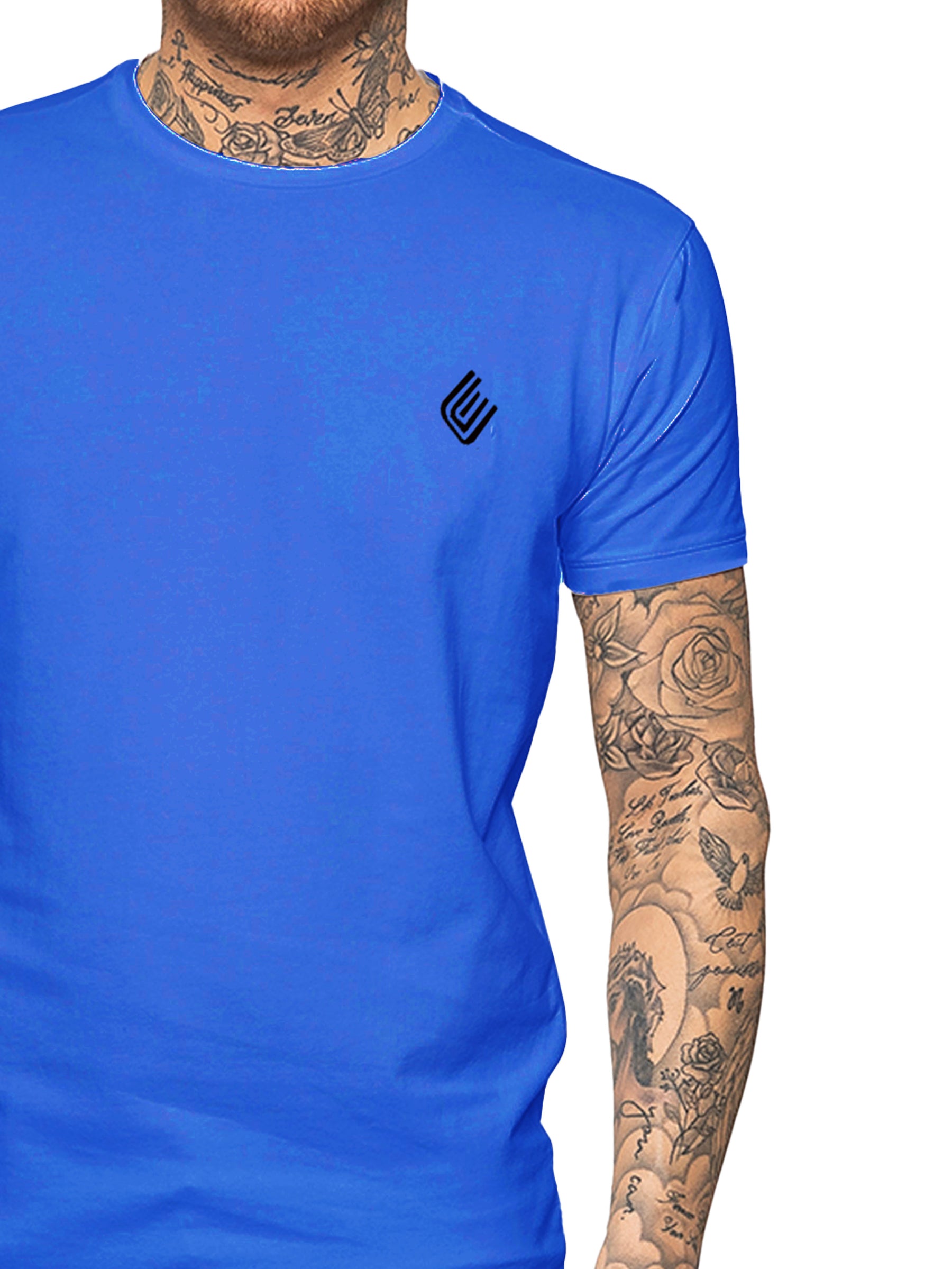 EZTS581 Enzo Mens Slim Fit Stretch Muscle T-Shirt ENZO RAWDENIM