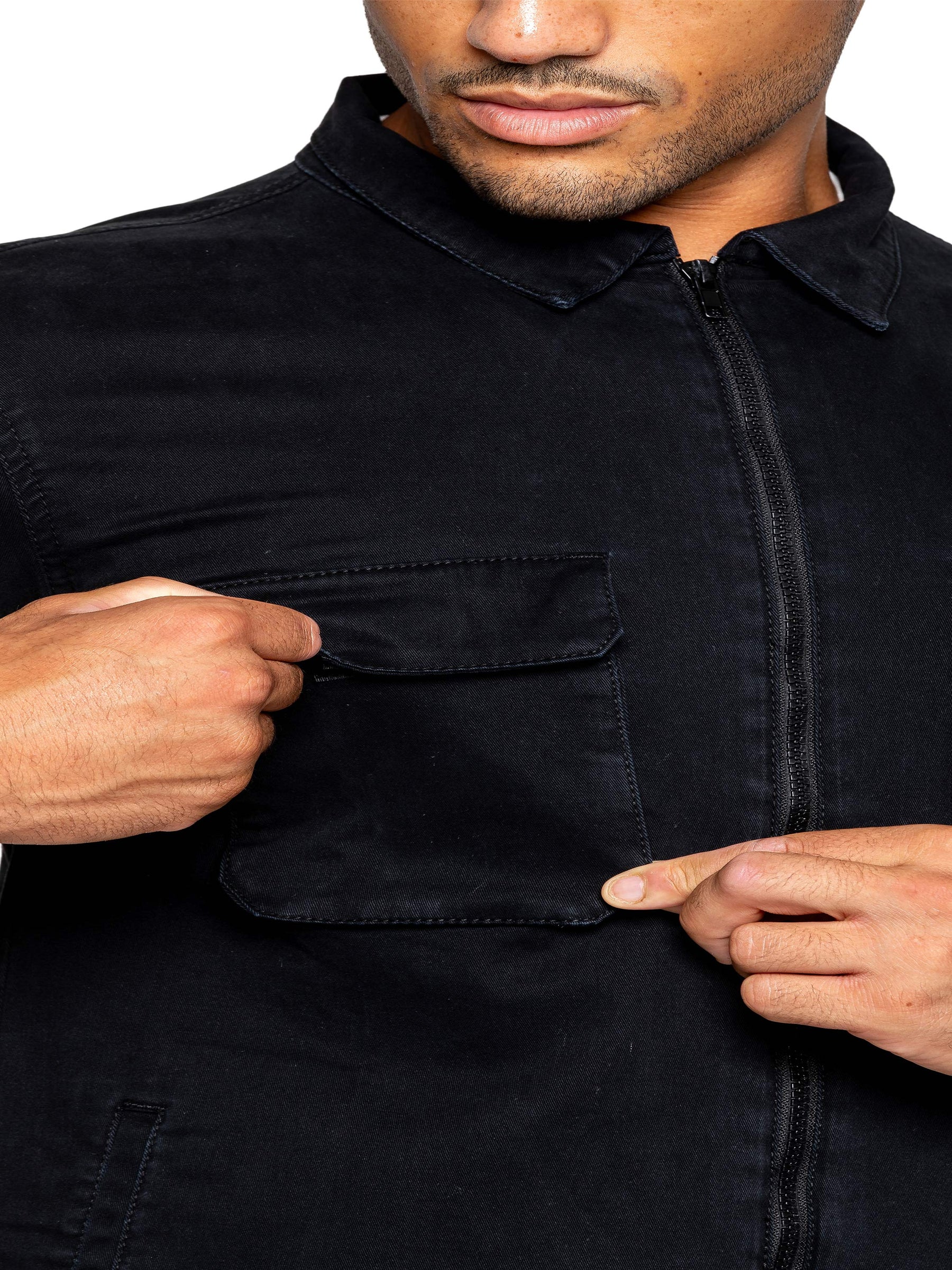 EZOS611 & EZS613 Enzo | Mens Cargo Overshirt Tracksuit With Shorts Set ENZO RAWDENIM