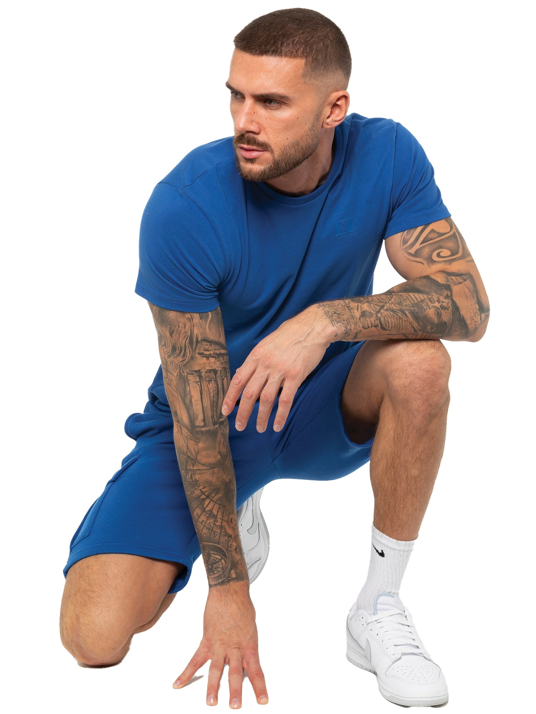 EZTS603 & EZSC602 Copy of Enzo | Mens T-Shirt Tracksuit Set With Shorts ENZO RAWDENIM