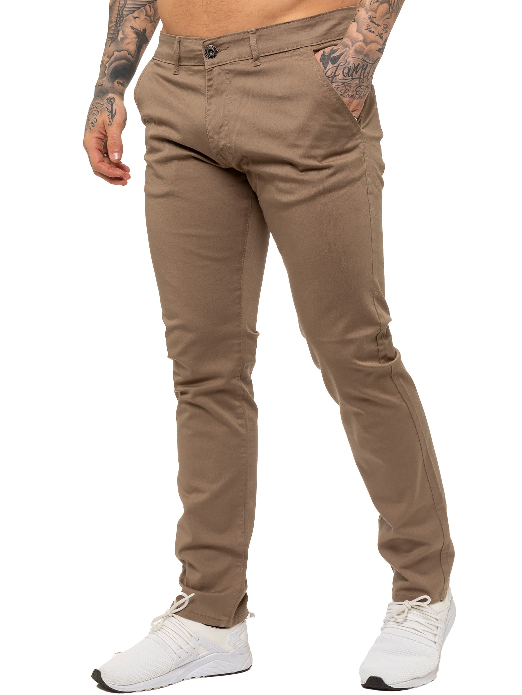 EZ348 Mens Chinos Slim Fit Stretch Jeans | Enzo Designer Menswear ENZO RAWDENIM