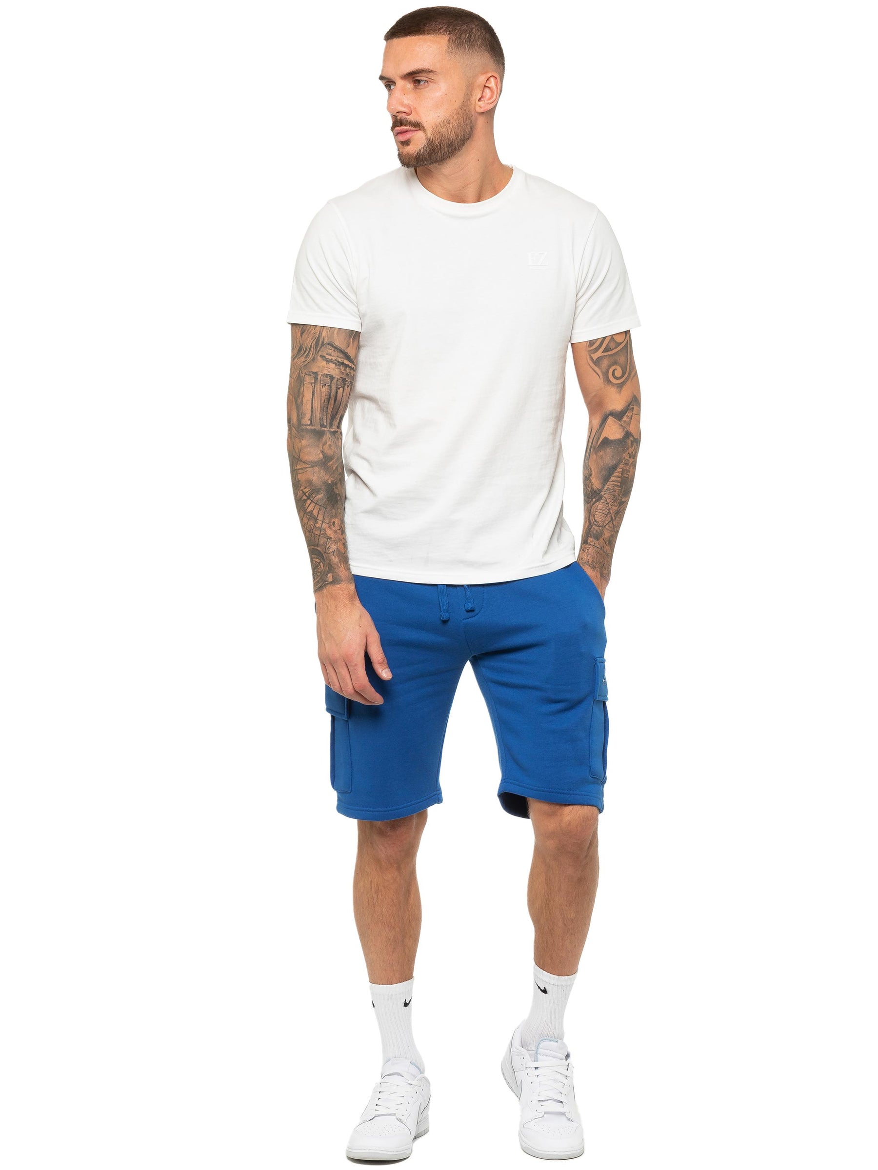 EZSC602 SHORT Enzo | Mens Cargo Fleece Shorts ENZO RAWDENIM
