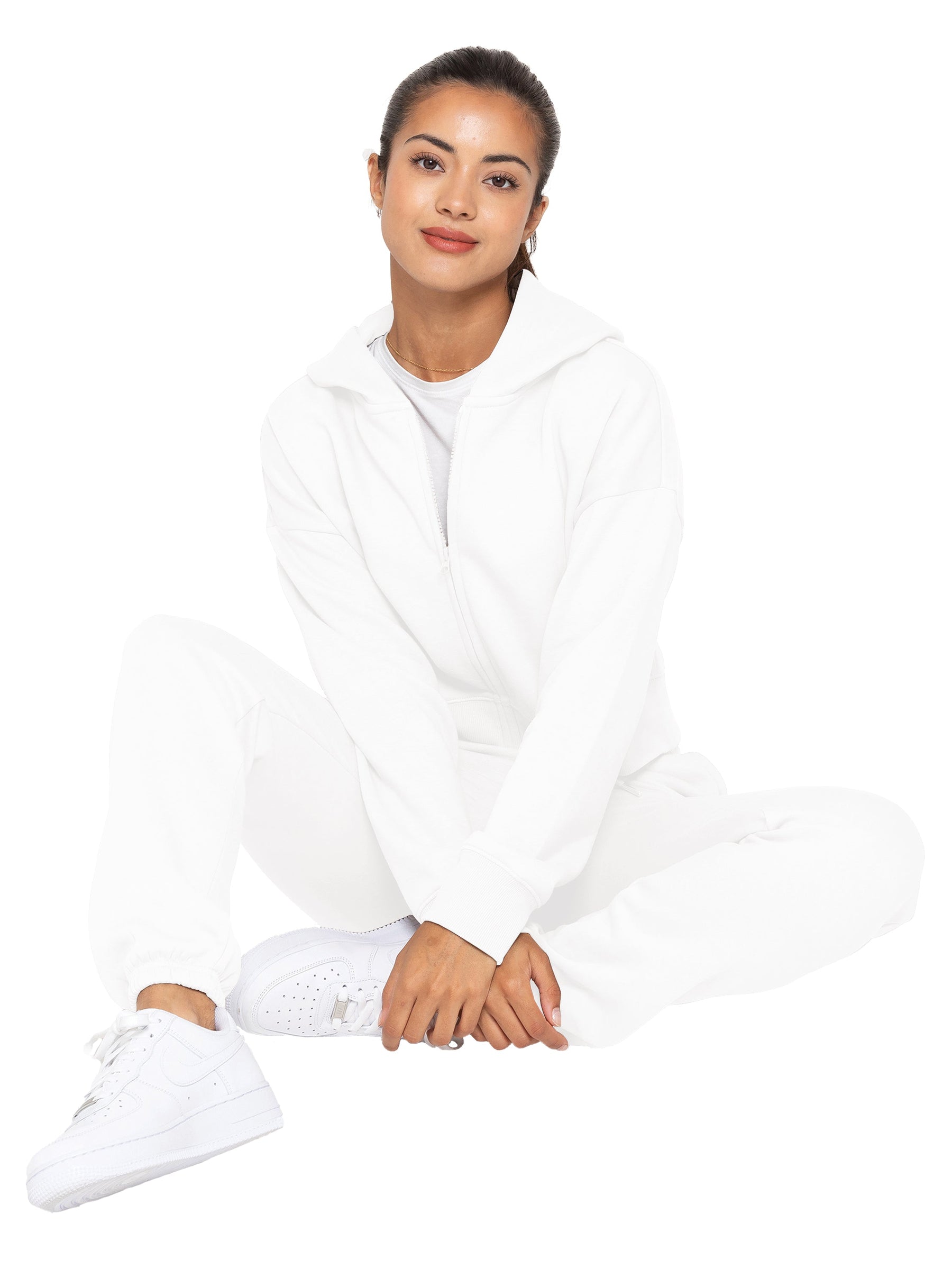 EZLHDCZ595 Copy of Enzo | Womens Cropped Zipped Hoodie ENZO RAWDENIM