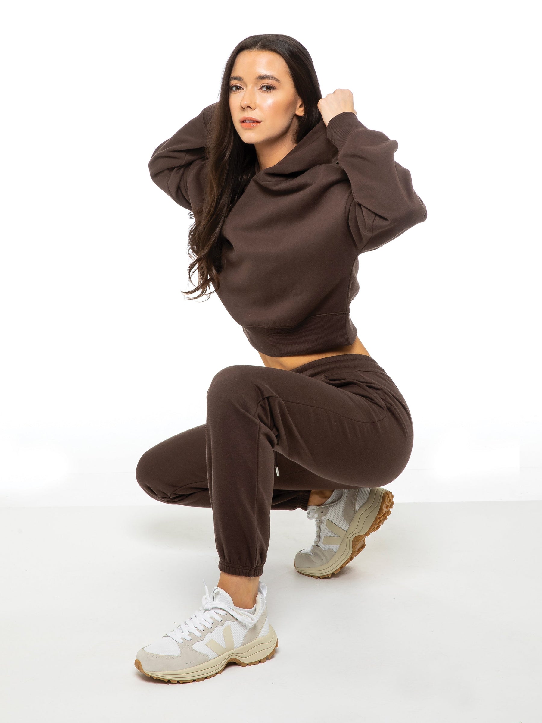EZLHD588 & EZLJG591 Copy of Enzo | Womens Cropped Hoodie Tracksuit ENZO RAWDENIM
