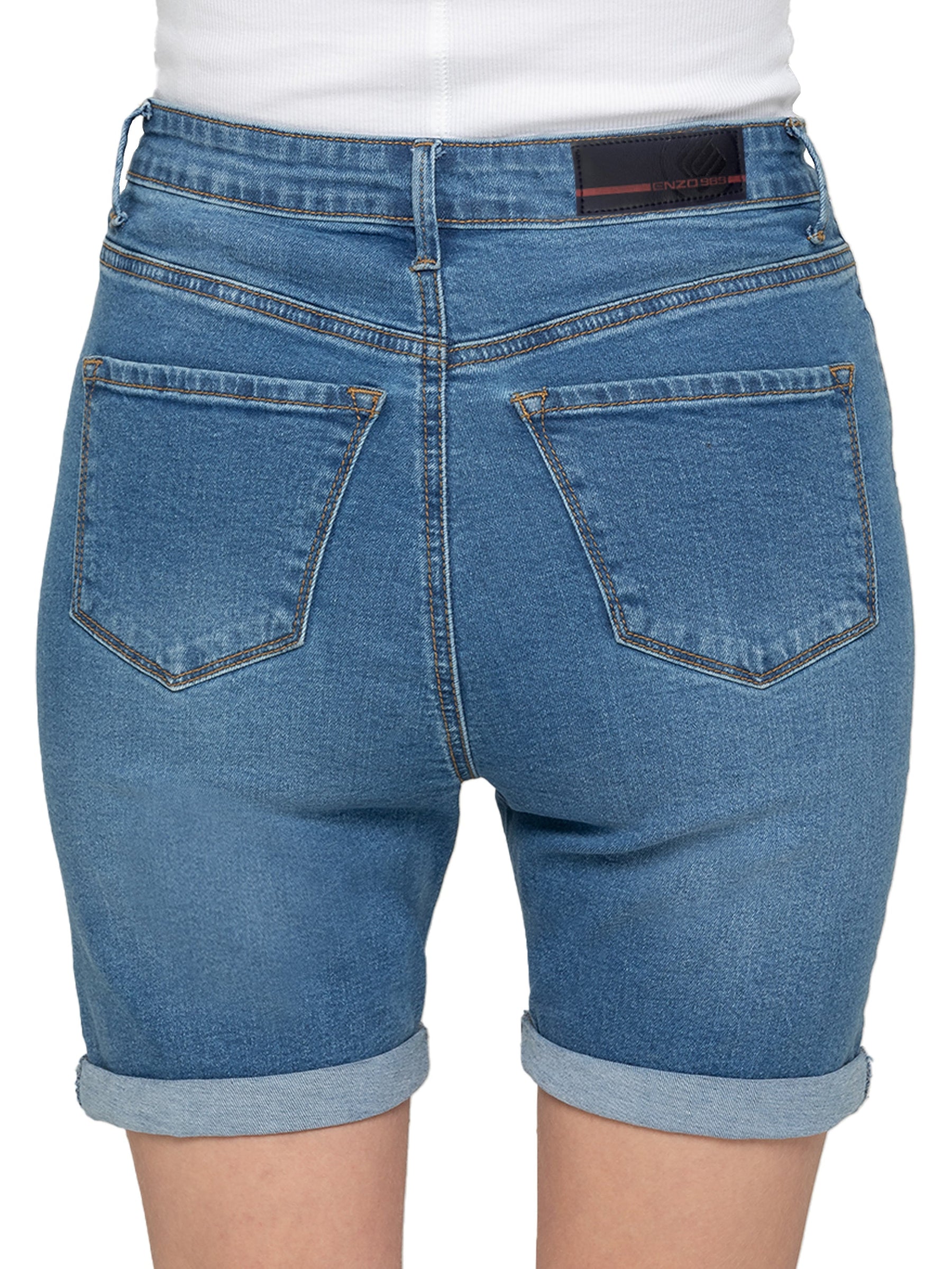 EZLS416 Copy of Enzo | Womens Denim Shorts RAWDENIM RAWDENIM