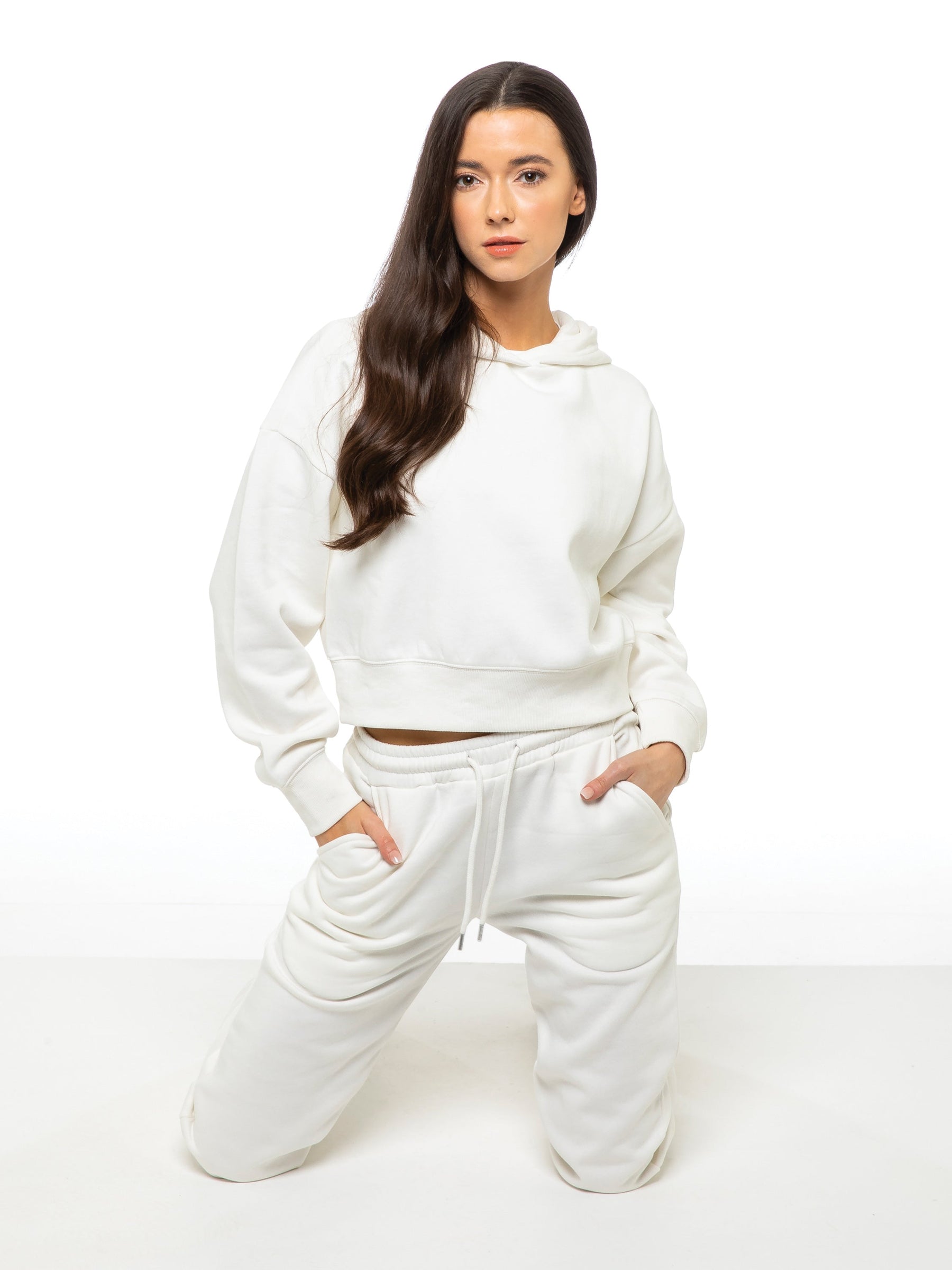 EZLHD588 & EZLJG591 Copy of Enzo | Womens Cropped Hoodie Tracksuit ENZO RAWDENIM