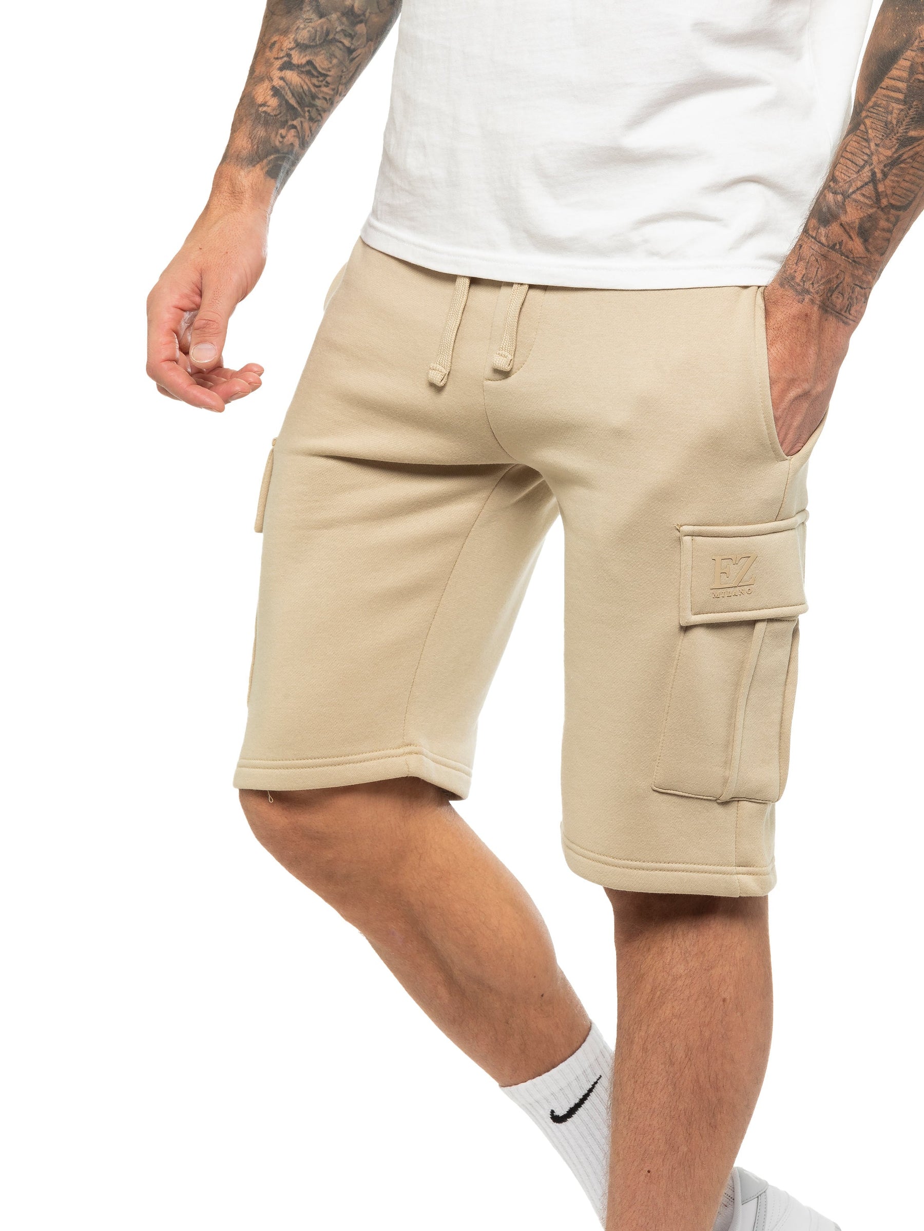 EZSC602 SHORT Enzo | Mens Cargo Fleece Shorts ENZO RAWDENIM