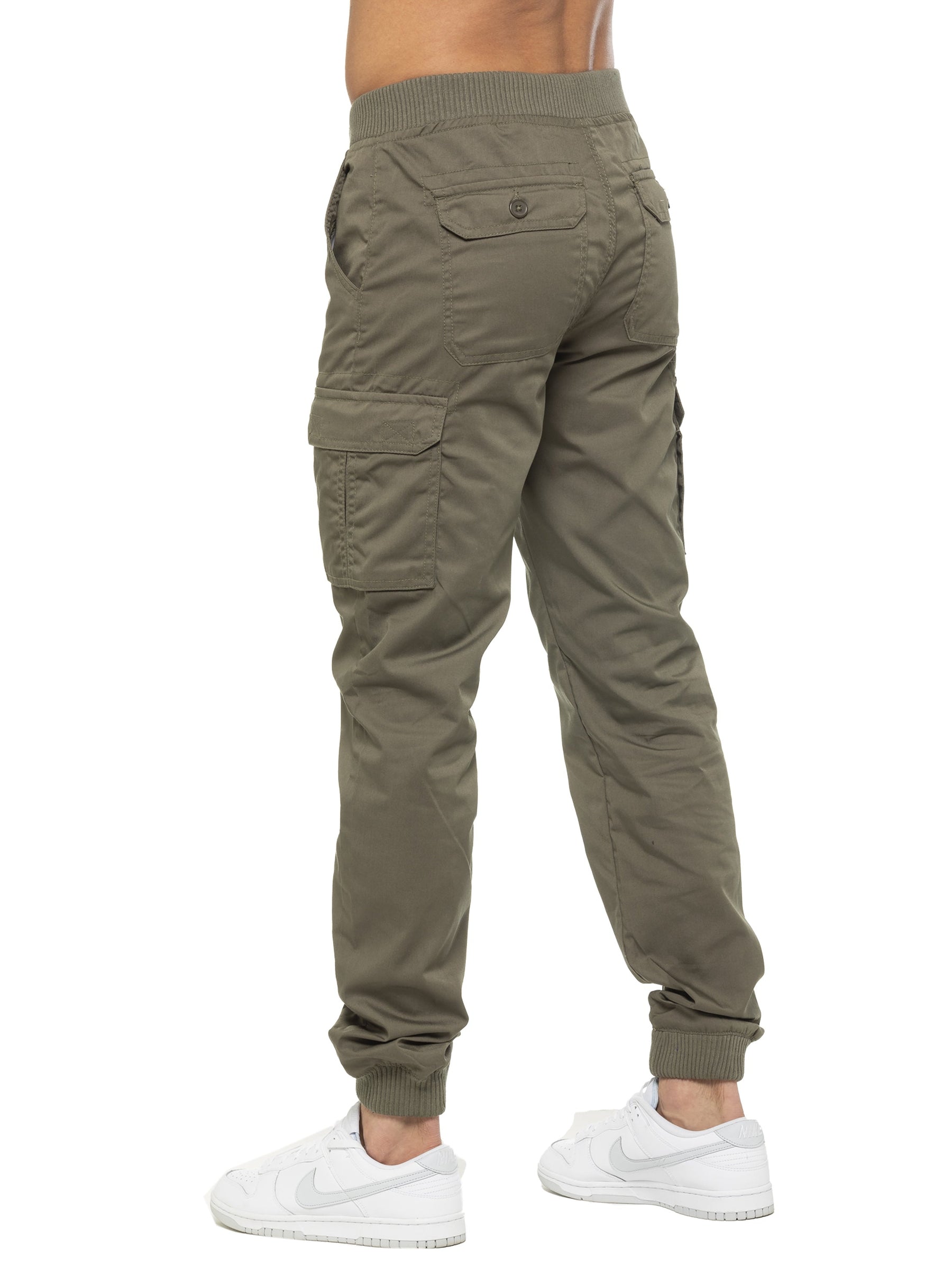 EZ409 Copy of ENZO Mens Military Combat Cuffed Camouflage Jeans ENZO RAWDENIM
