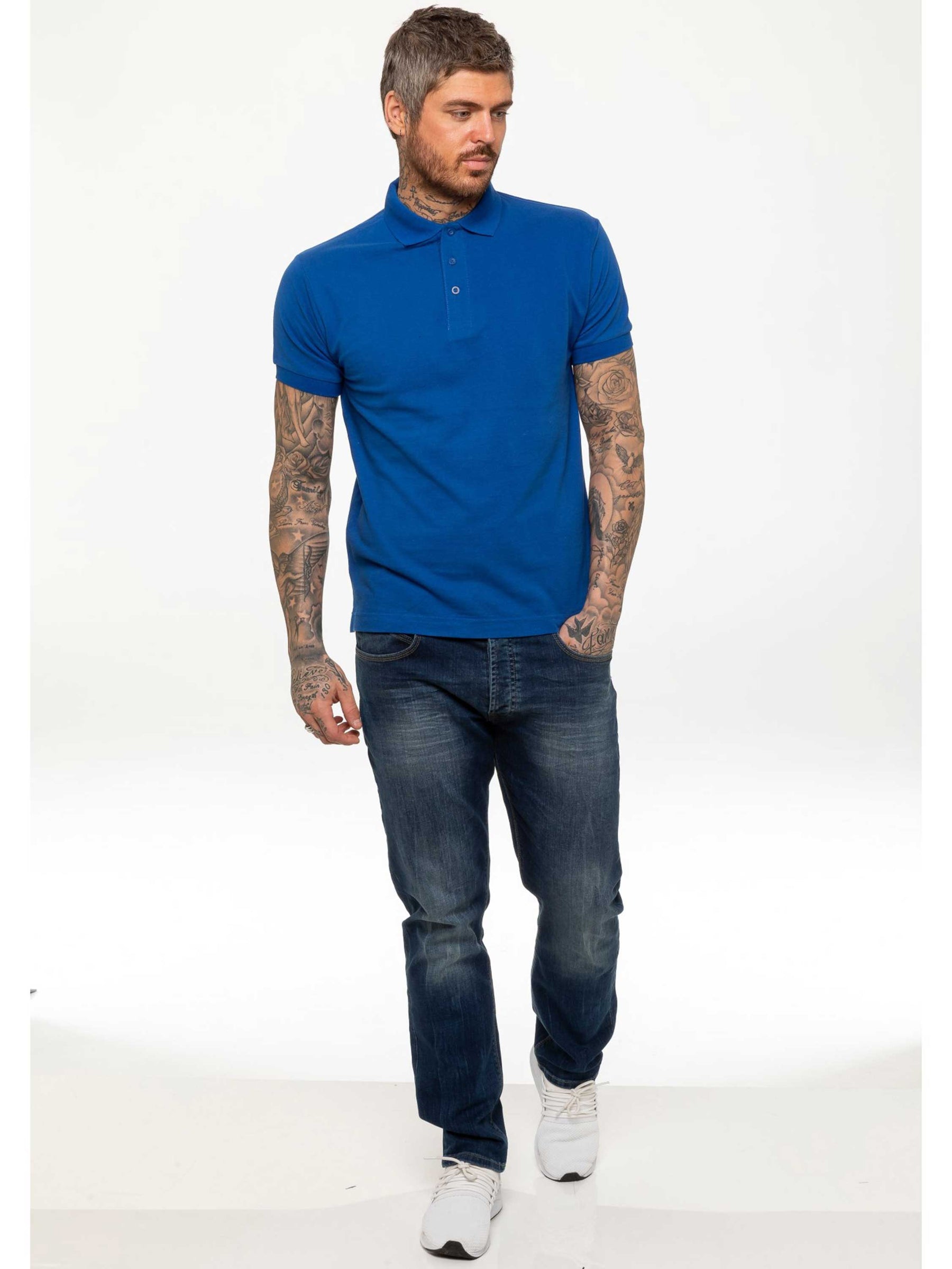 KZPL105 Copy of Mens Kruze Clothing | Mens Pique Polo T-Shirt KRUZE RAWDENIM