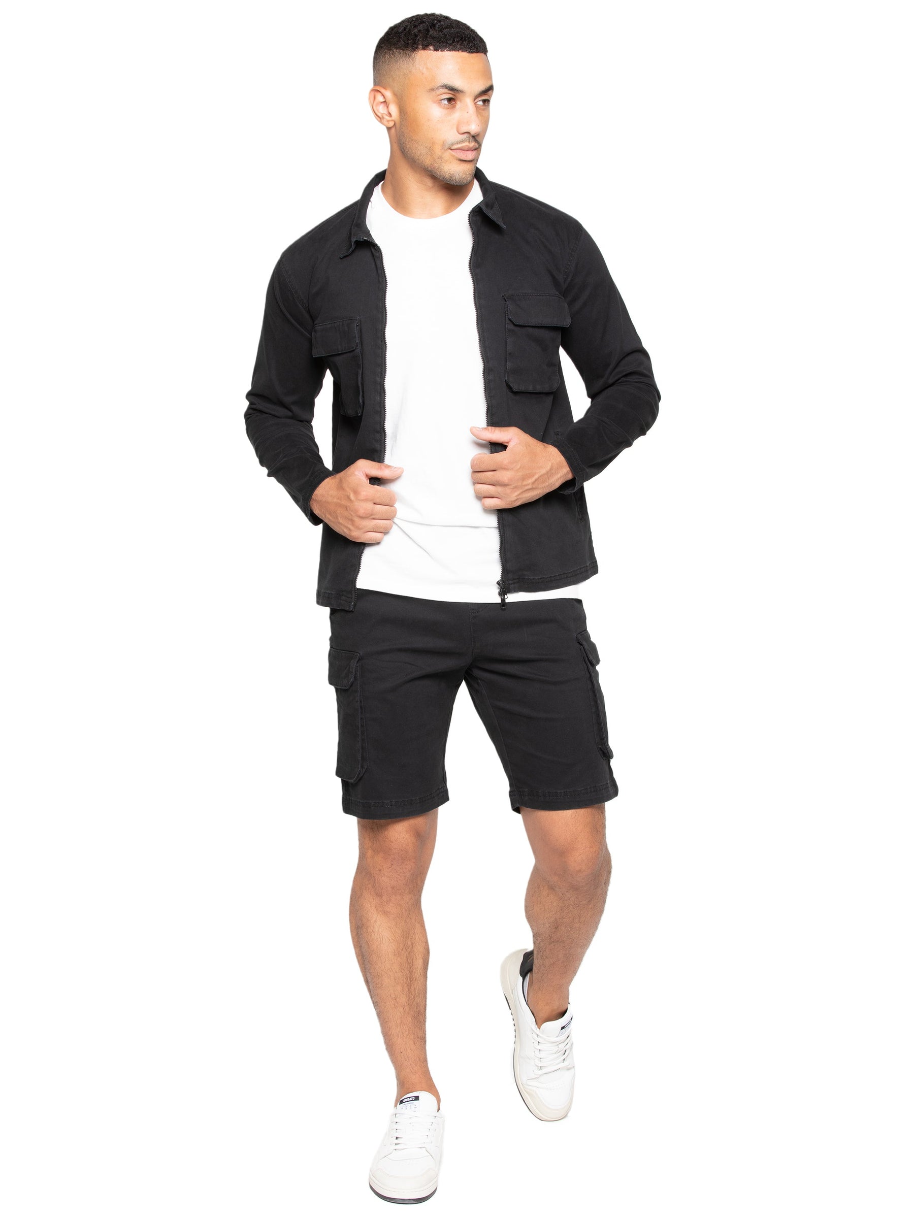 EZS613 Enzo | Mens Cargo Summer Shorts ENZO RAWDENIM