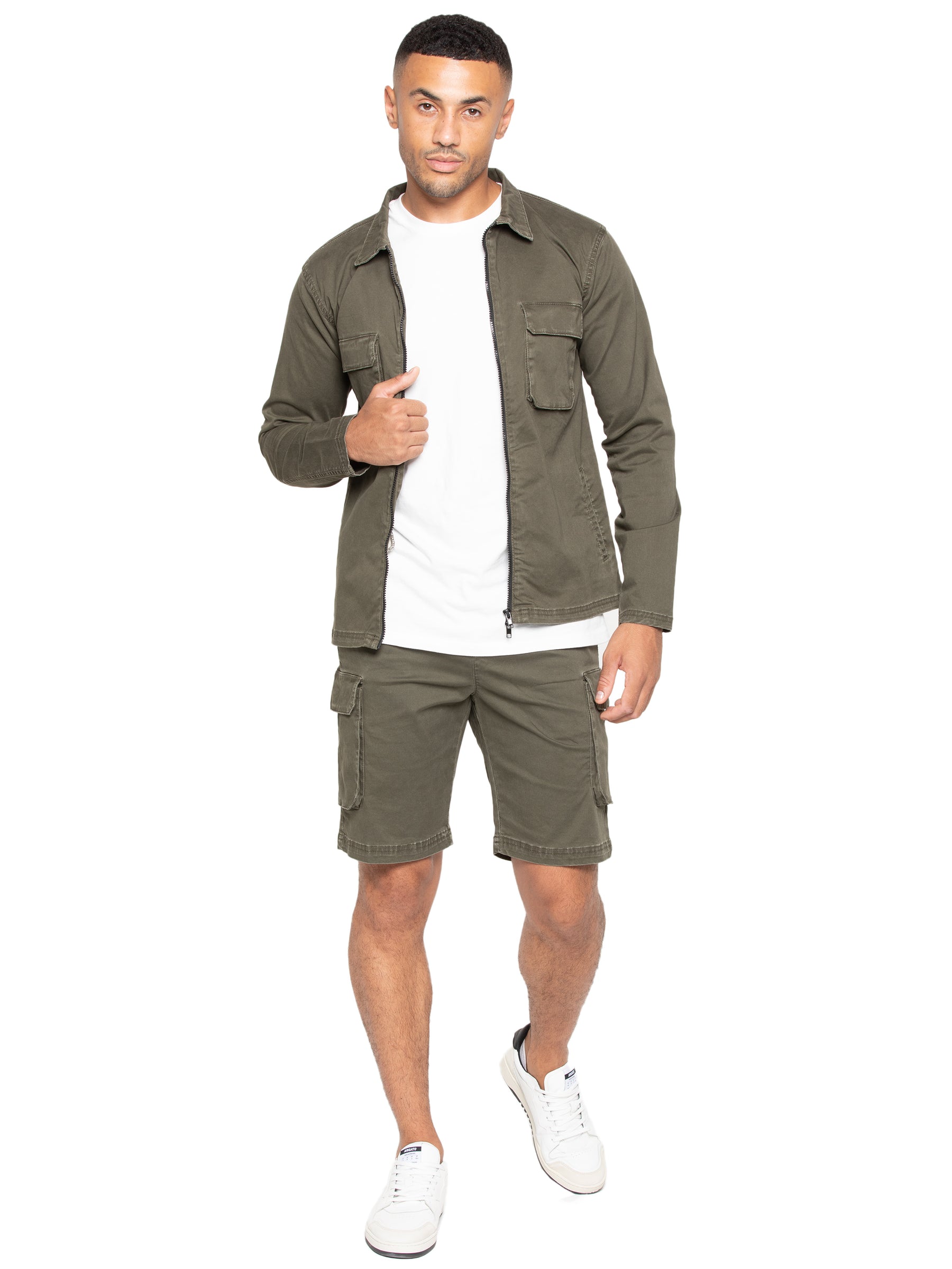 EZS613 Enzo | Mens Cargo Summer Shorts ENZO RAWDENIM