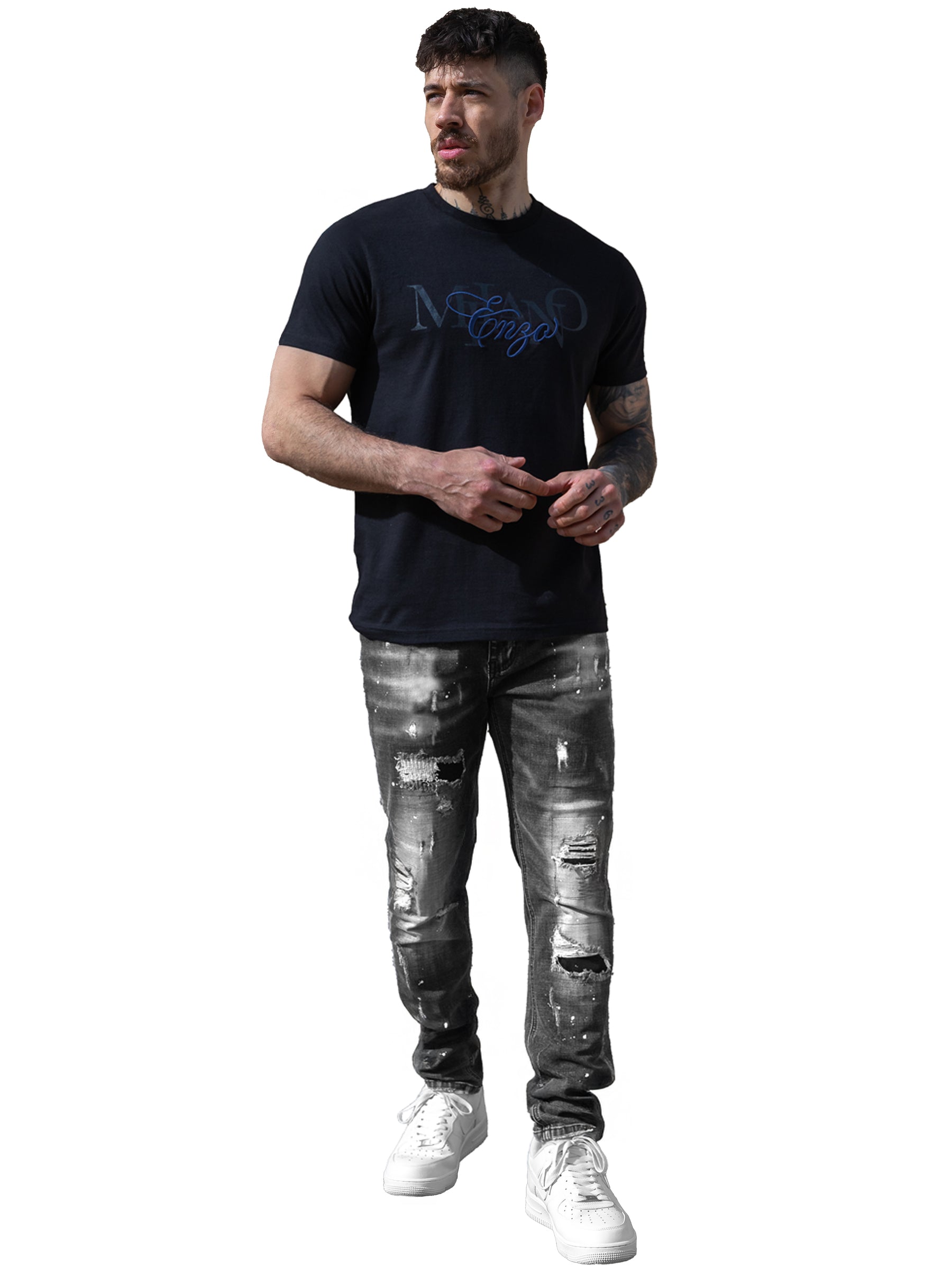 Enzo Milano | Mens Ripped Jeans
