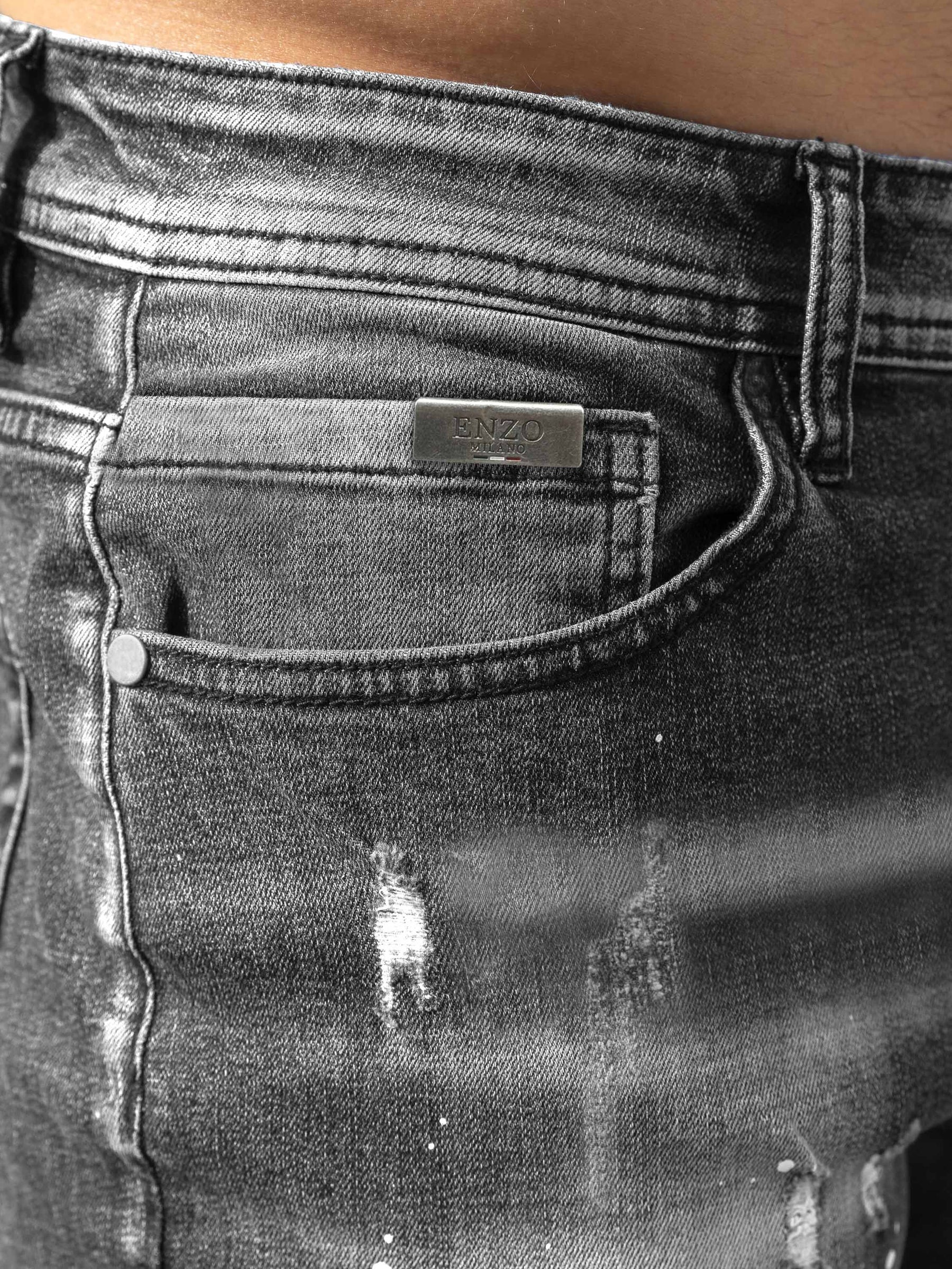Enzo Milano | Mens Ripped Jeans