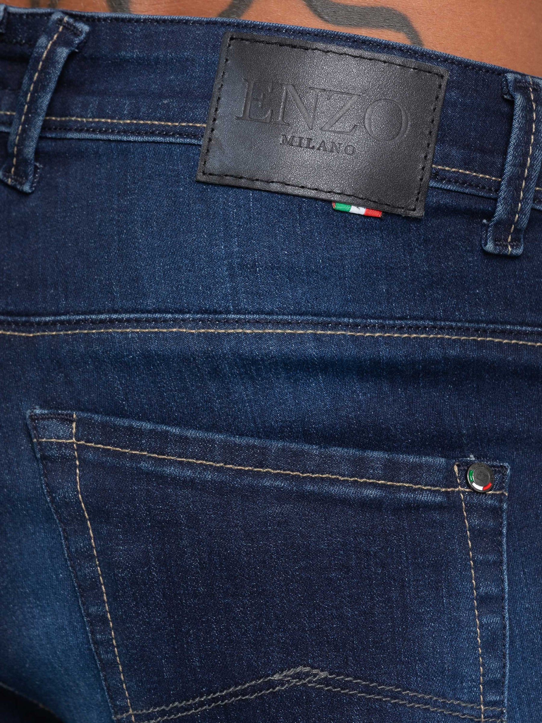 Enzo Milano | Mens Active Flex Tapered Jeans
