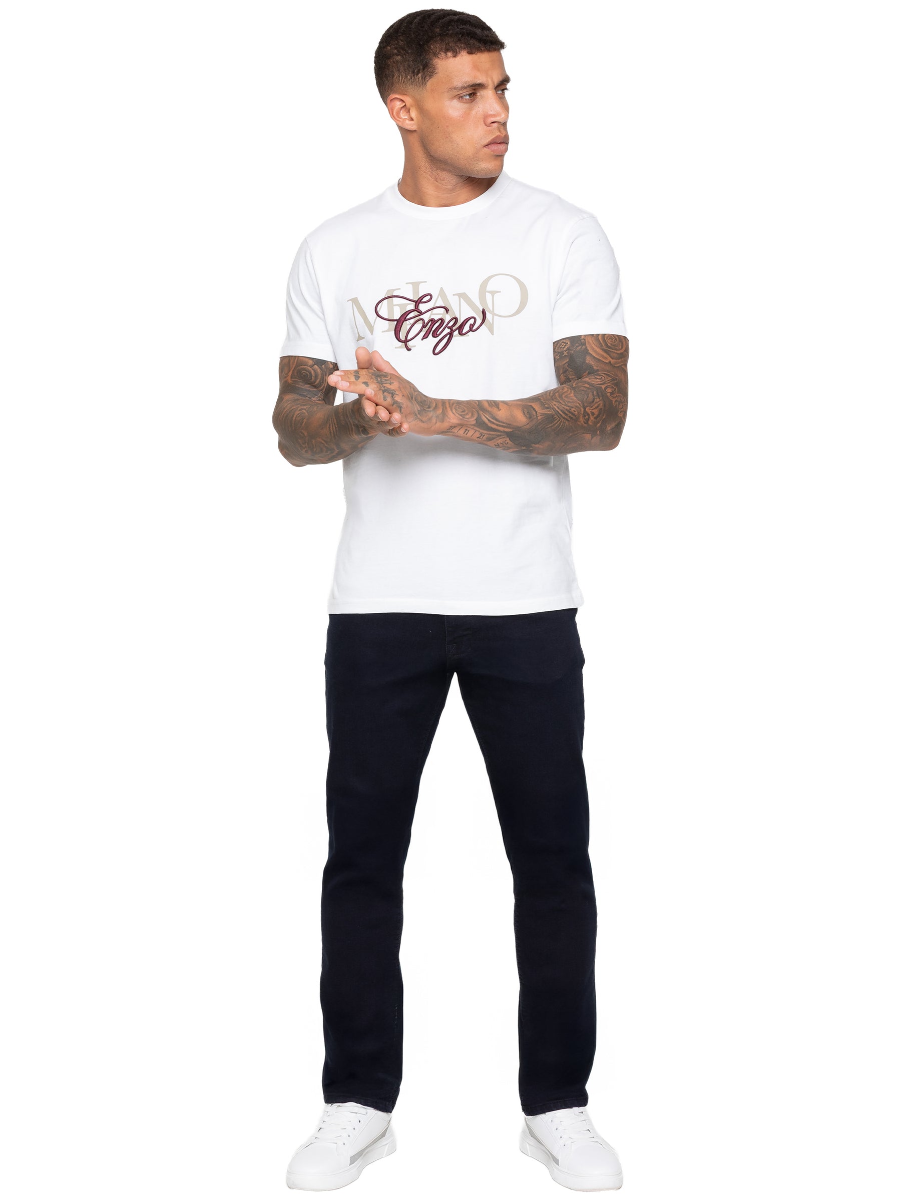 Enzo Milano | Mens Active Flex Tapered Jeans