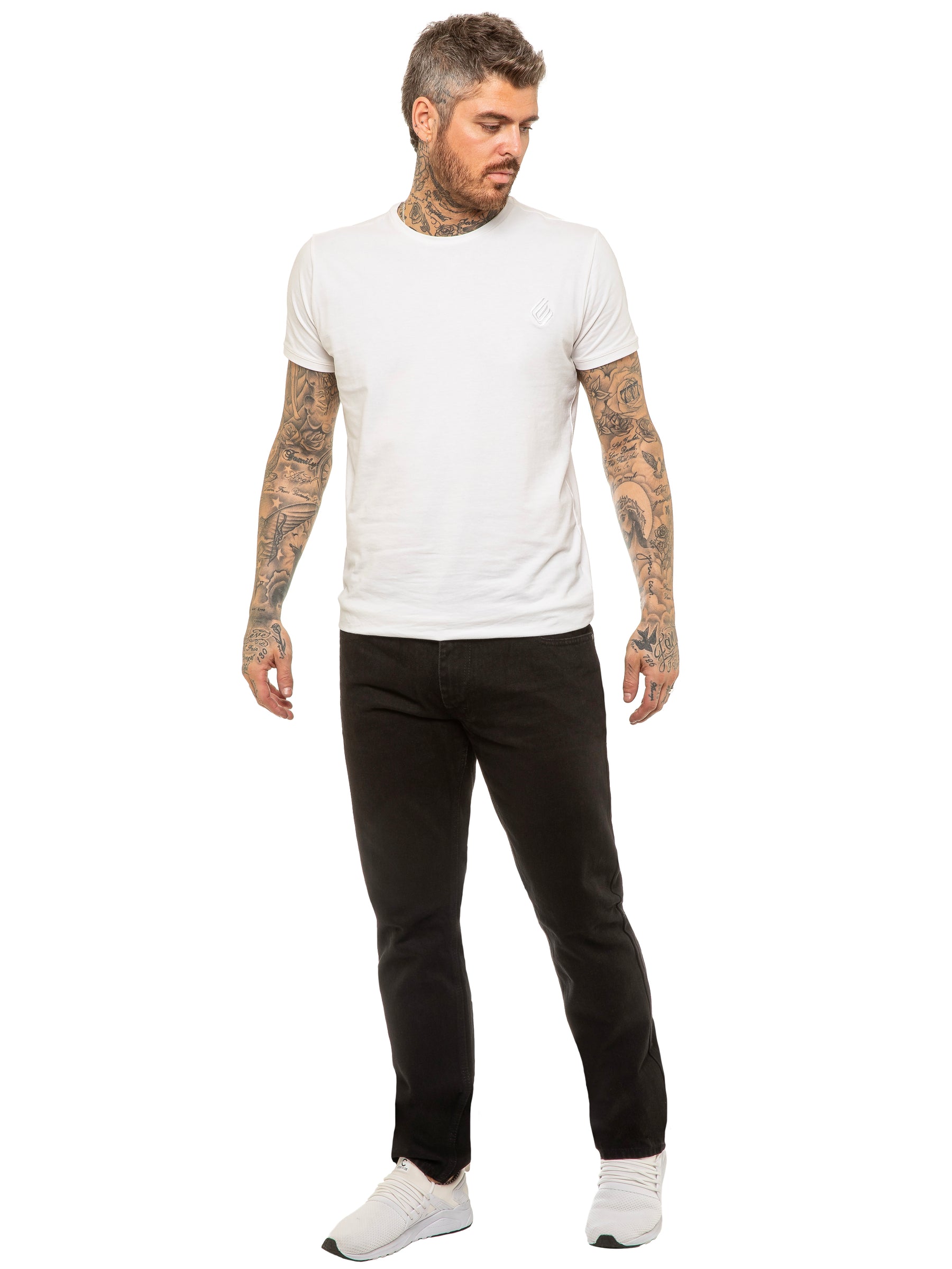 EZ399 MSW Copy of Mens Designer Blue Regular Tapered Fit Denim Jeans | Enzo Designer Menswear ENZO RAWDENIM