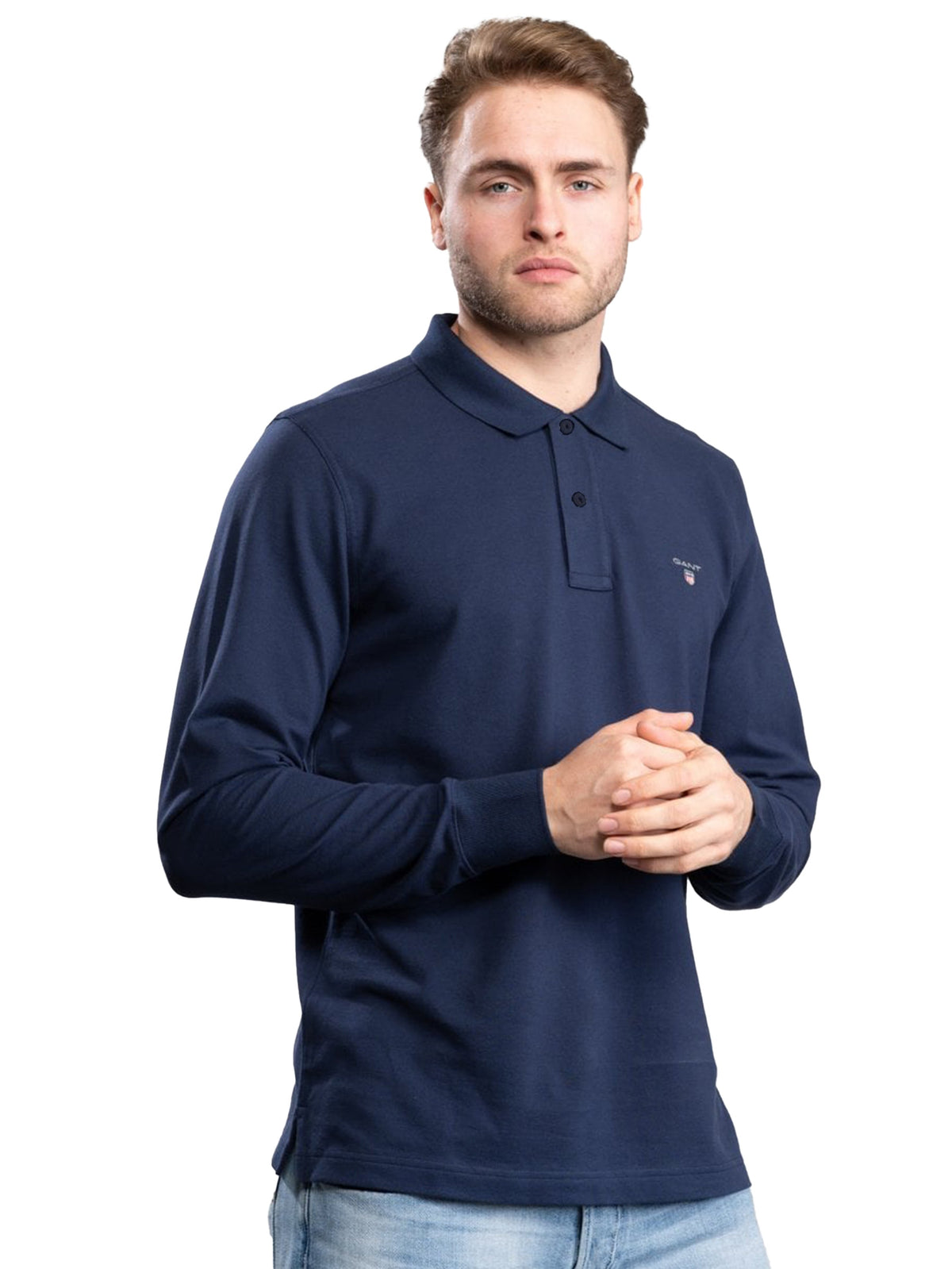 GANT_POLO_LS Gant | Mens Long Sleeve Polo Shirt GANT RAWDENIM