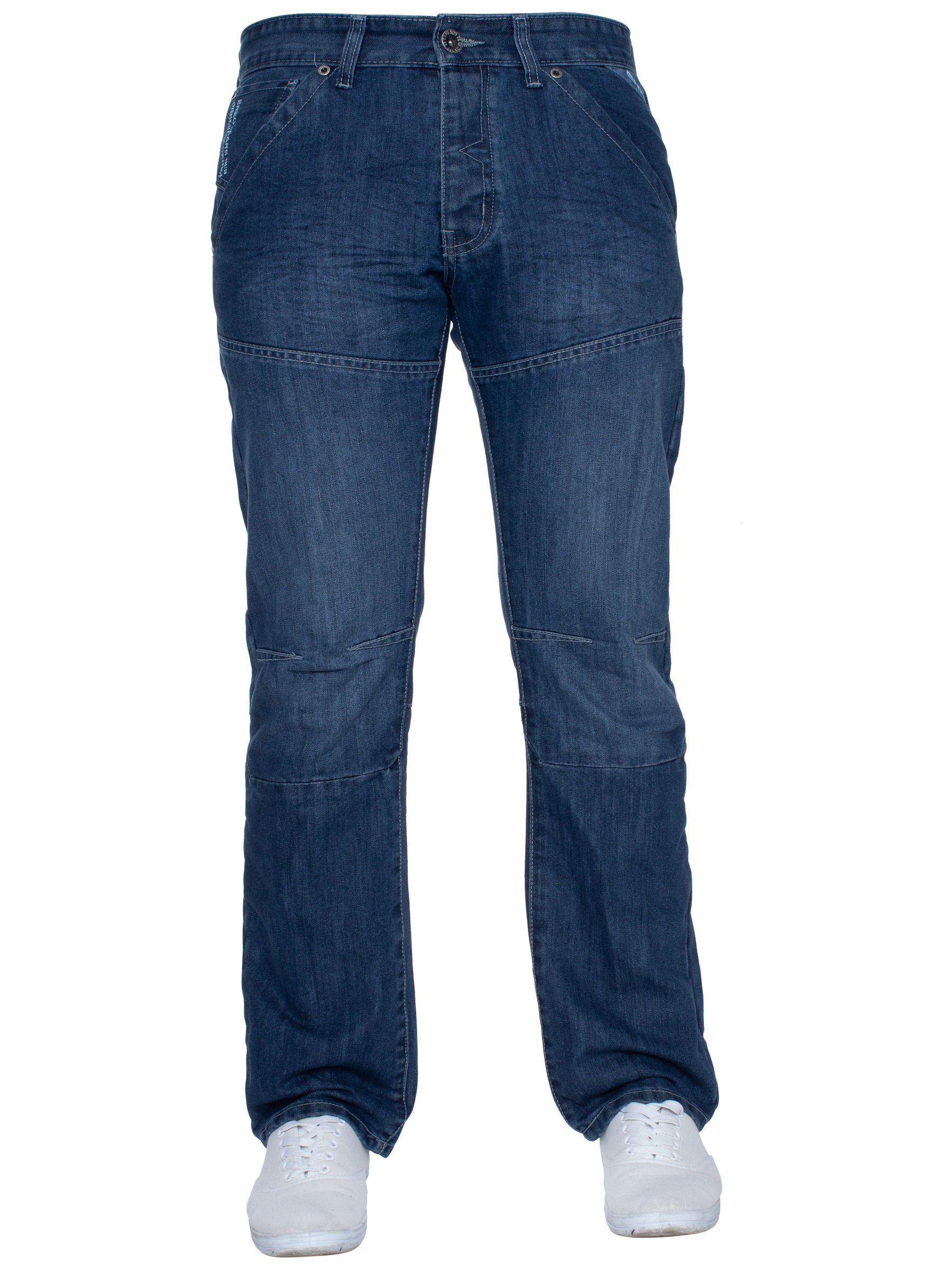 MIGUEL Enzo Mens Miguel Straight Leg Denim Jeans ENZO RAWDENIM