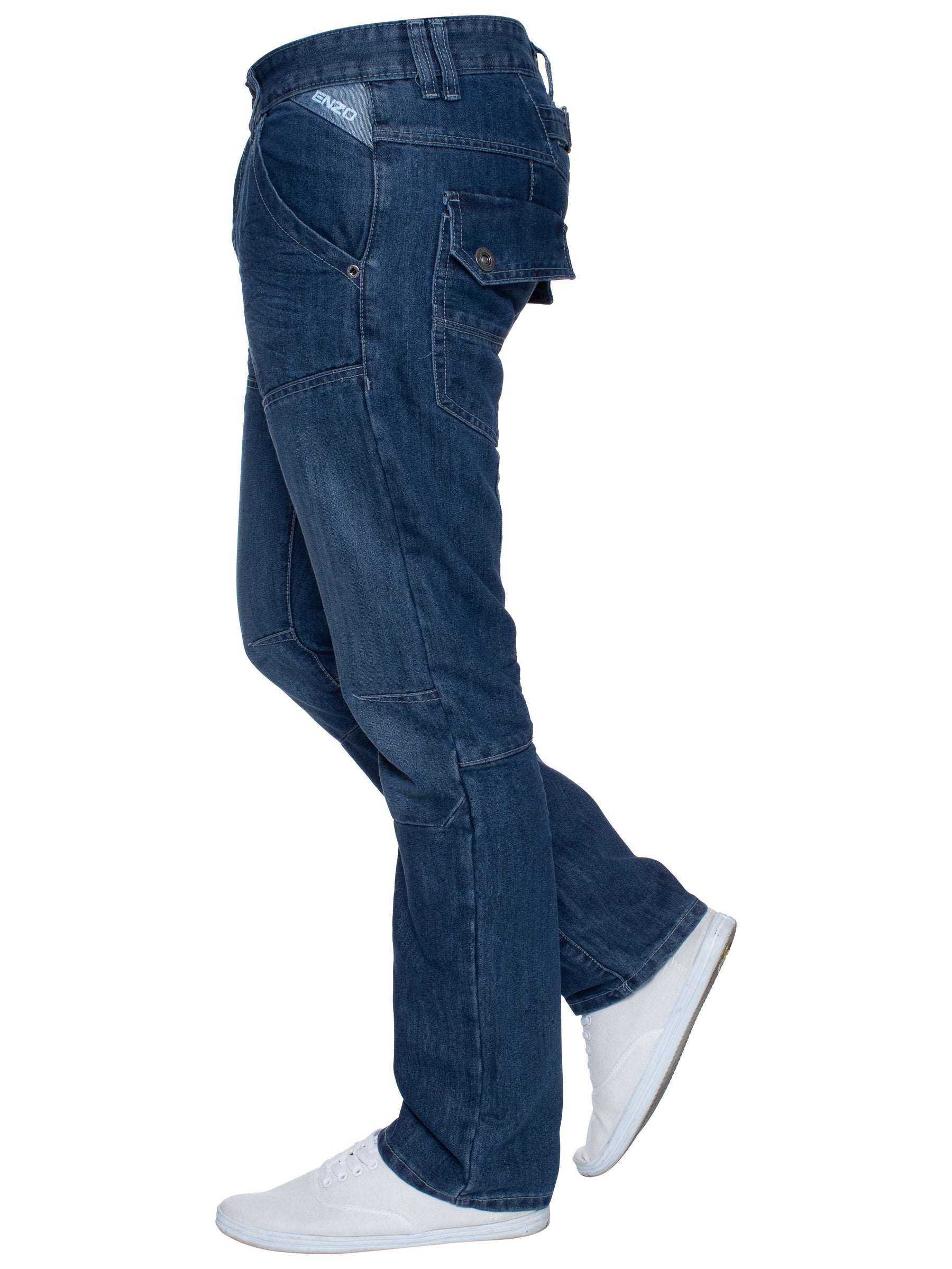 MIGUEL Enzo Mens Miguel Straight Leg Denim Jeans ENZO RAWDENIM