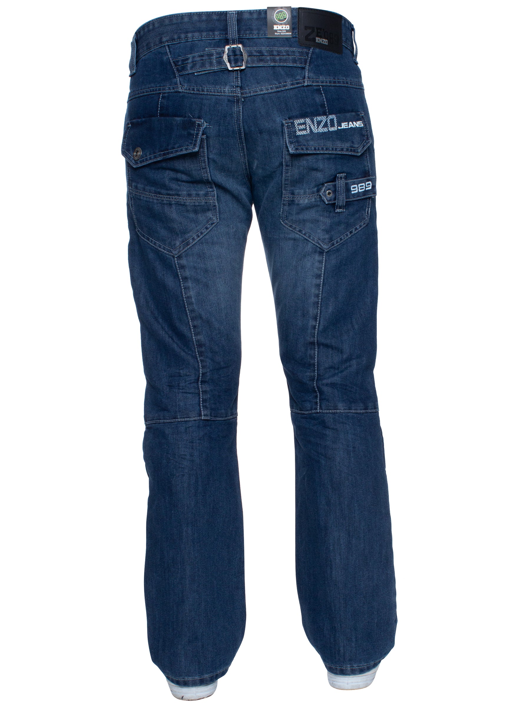 MIGUEL Enzo Mens Miguel Straight Leg Denim Jeans ENZO RAWDENIM