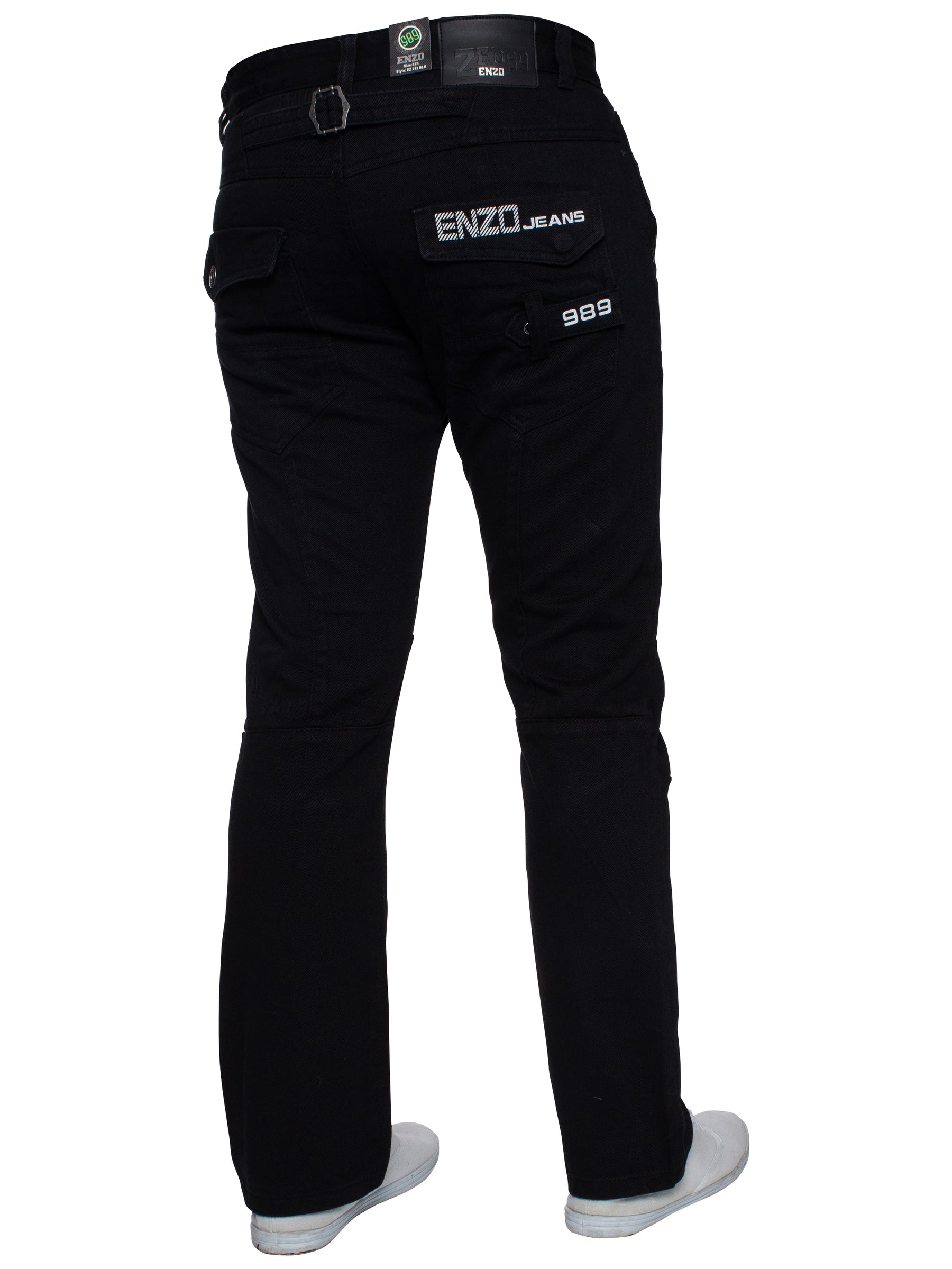 MIGUEL Enzo Mens Miguel Straight Leg Denim Jeans ENZO RAWDENIM