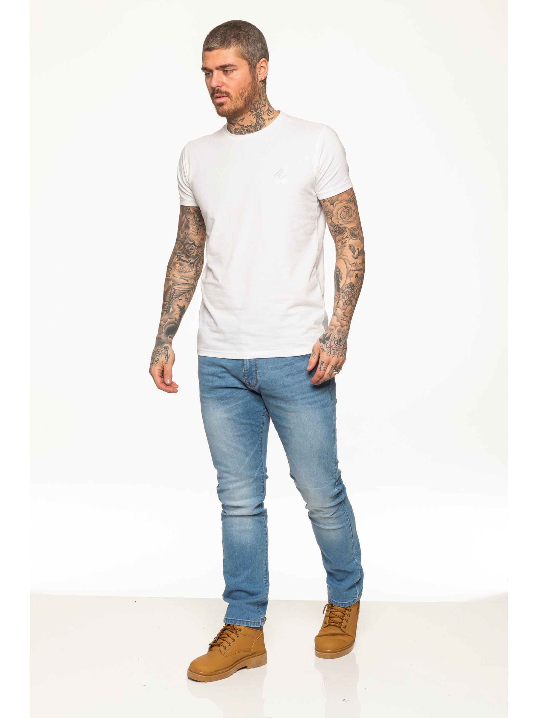 EZ325 MSW Mens Skinny Stretch Denim Jeans | Enzo Designer Menswear ENZO RAWDENIM