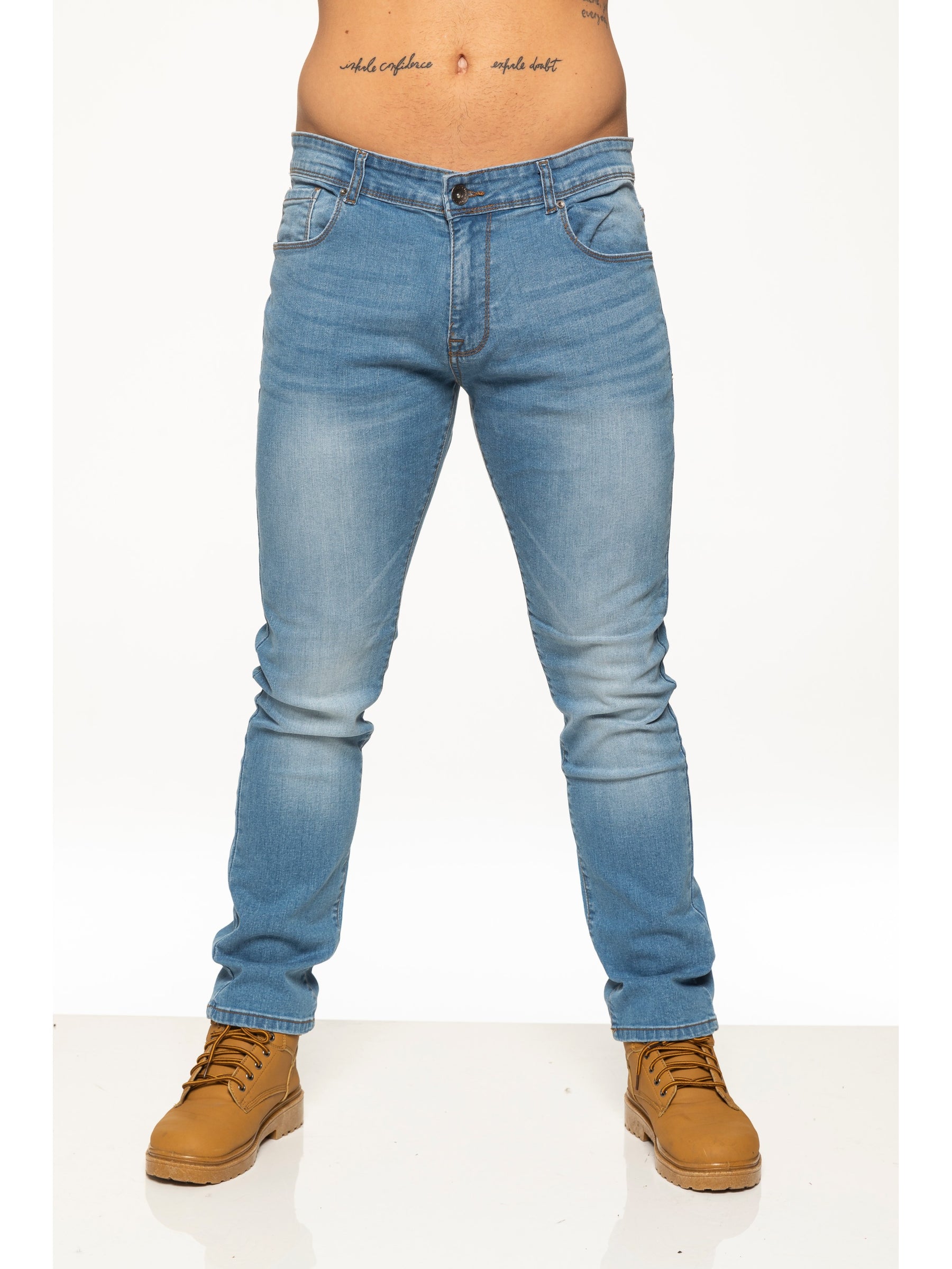EZ325 MSW Mens Skinny Stretch Denim Jeans | Enzo Designer Menswear ENZO RAWDENIM